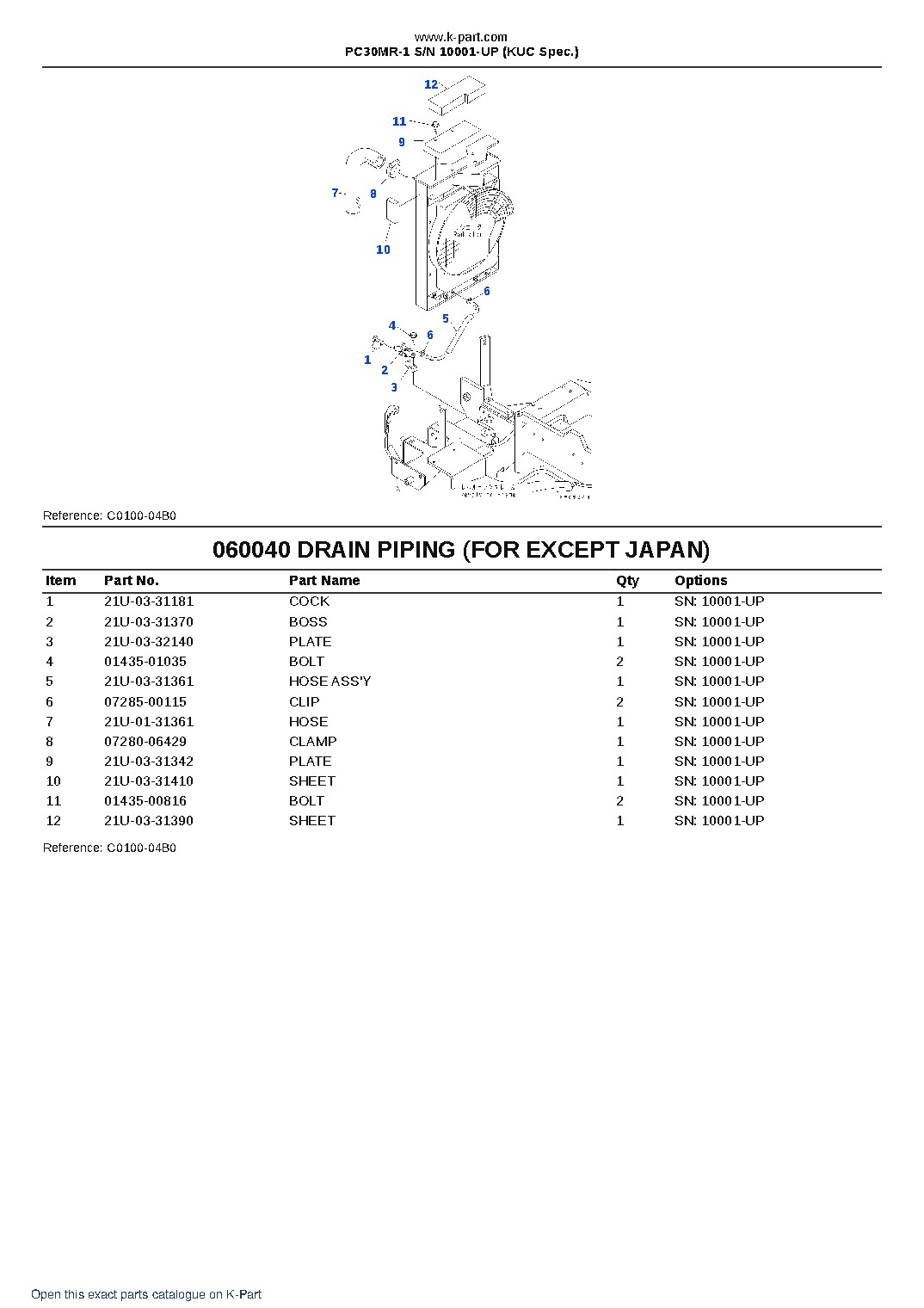 PC30MR-1 S/N 10001-UP (KUC Spec.) – sample page 8 PC30MR-1 S/N 10001-UP (KUC Spec.) – sample page 8