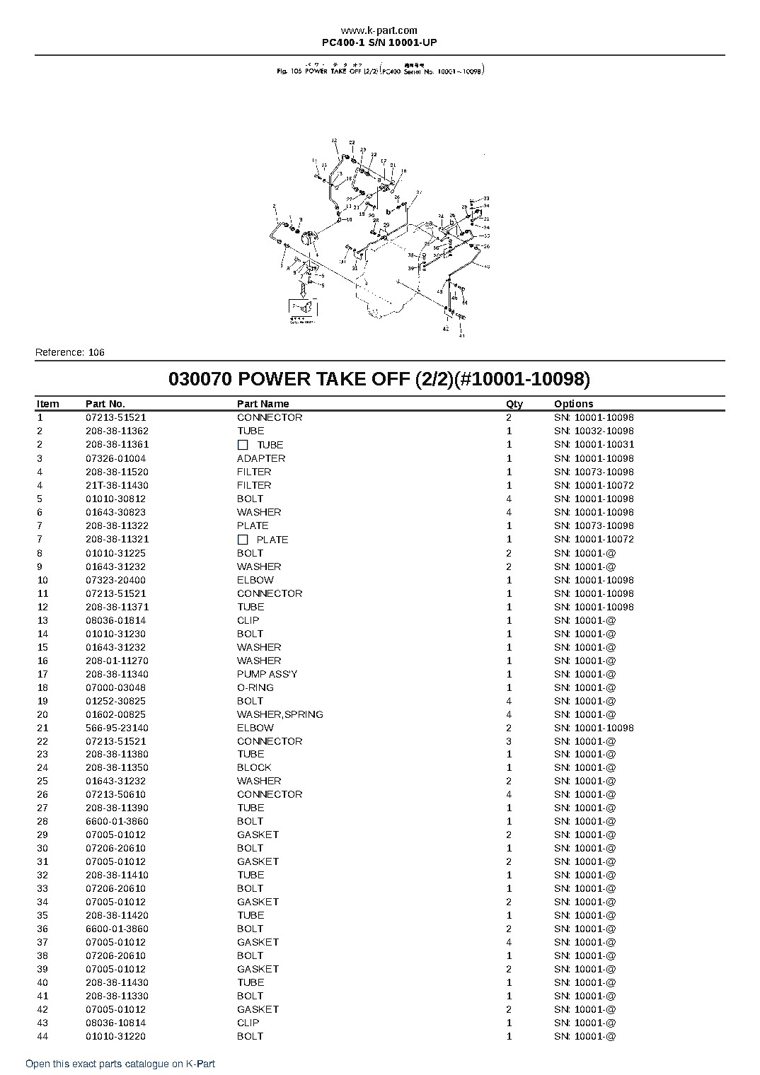 PC400-1 S/N 10001-UP – sample page 10