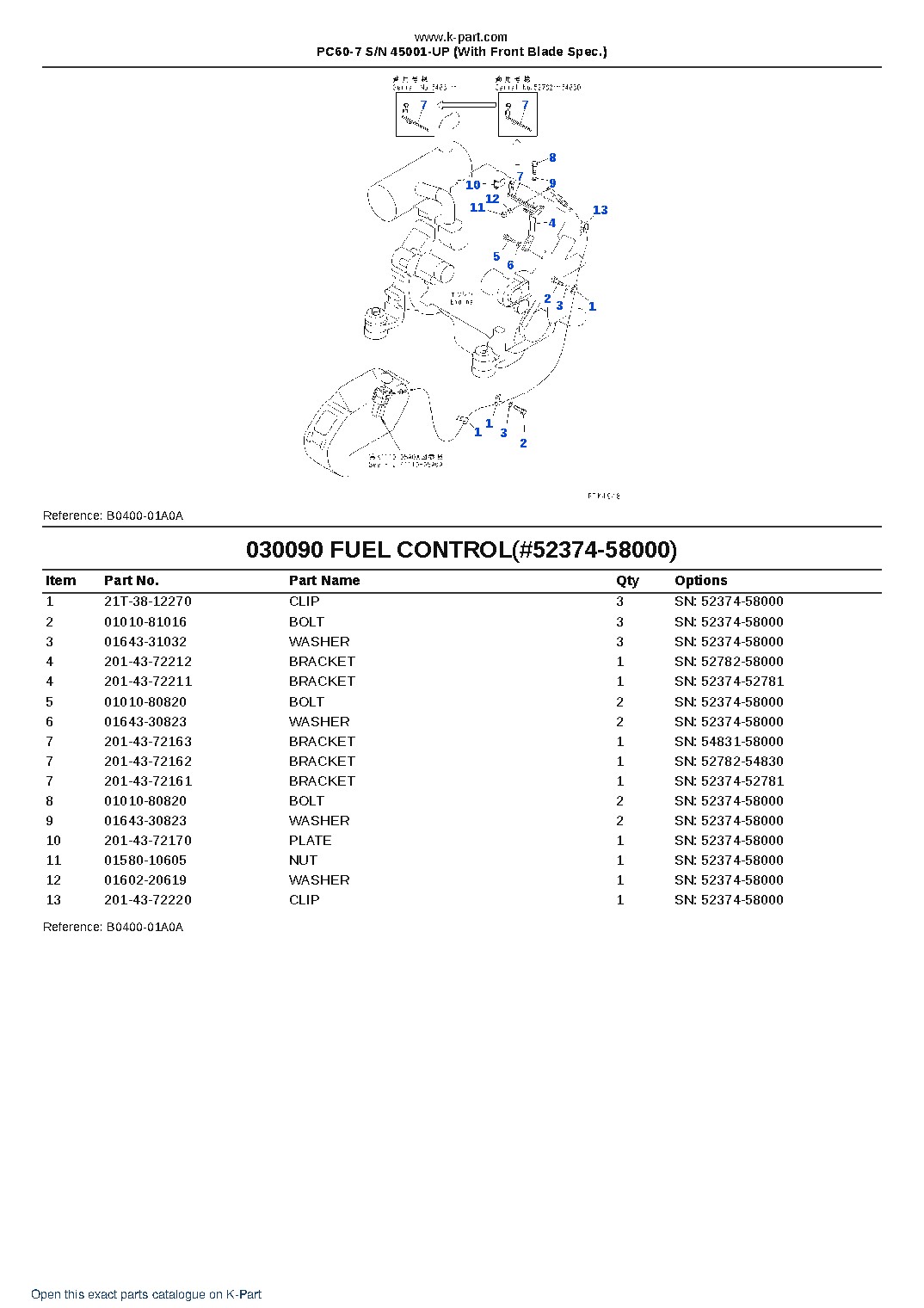 PC60-7 S/N 45001-UP (With Front Blade Spec.) – sample page 9 PC60-7 S/N 45001-UP (With Front Blade Spec.) – sample page 9