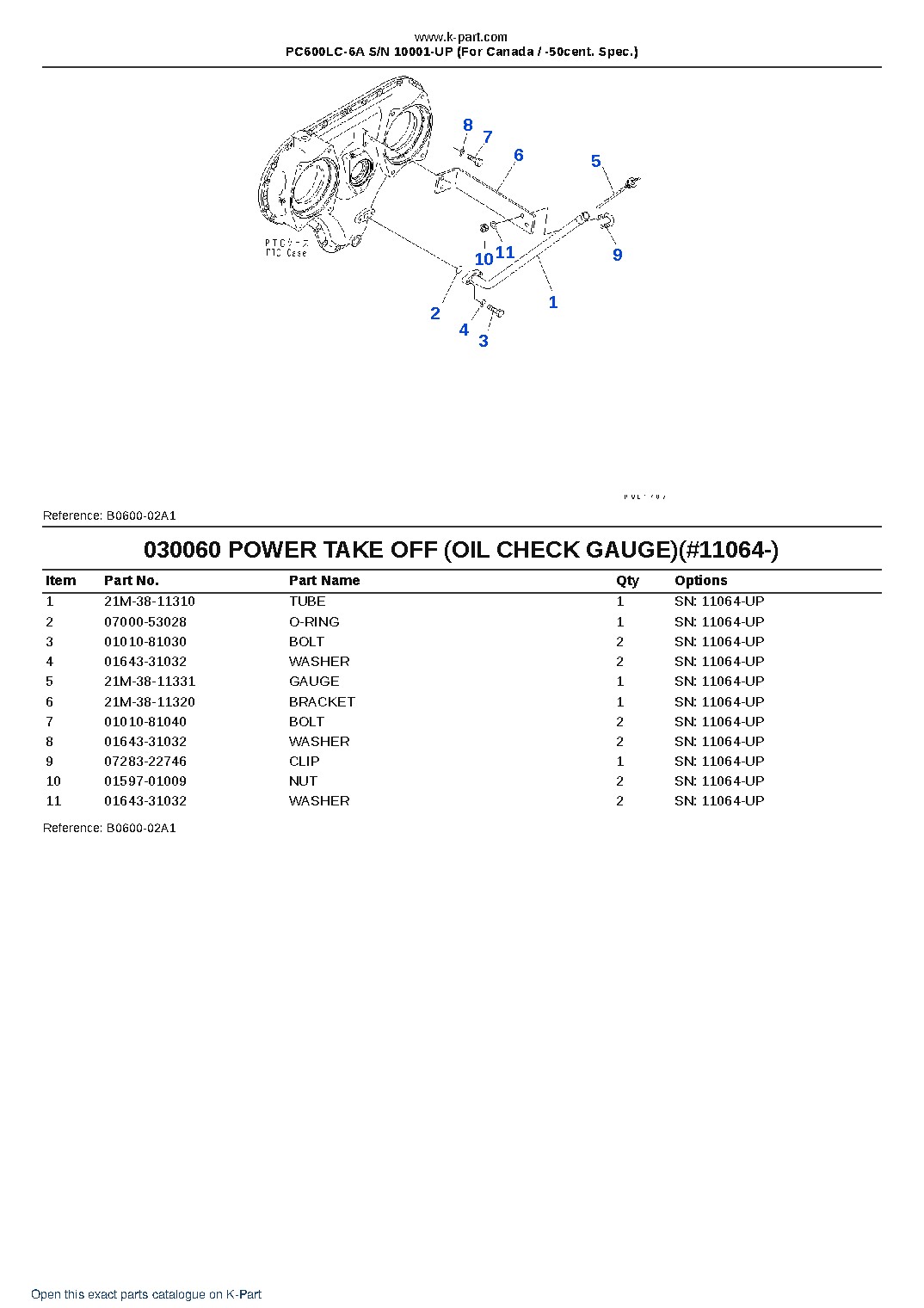 PC600LC-6A S/N 10001-UP (For Canada / -50cent. Spec.) – sample page 6 PC600LC-6A S/N 10001-UP (For Canada / -50cent. Spec.) – sample page 6