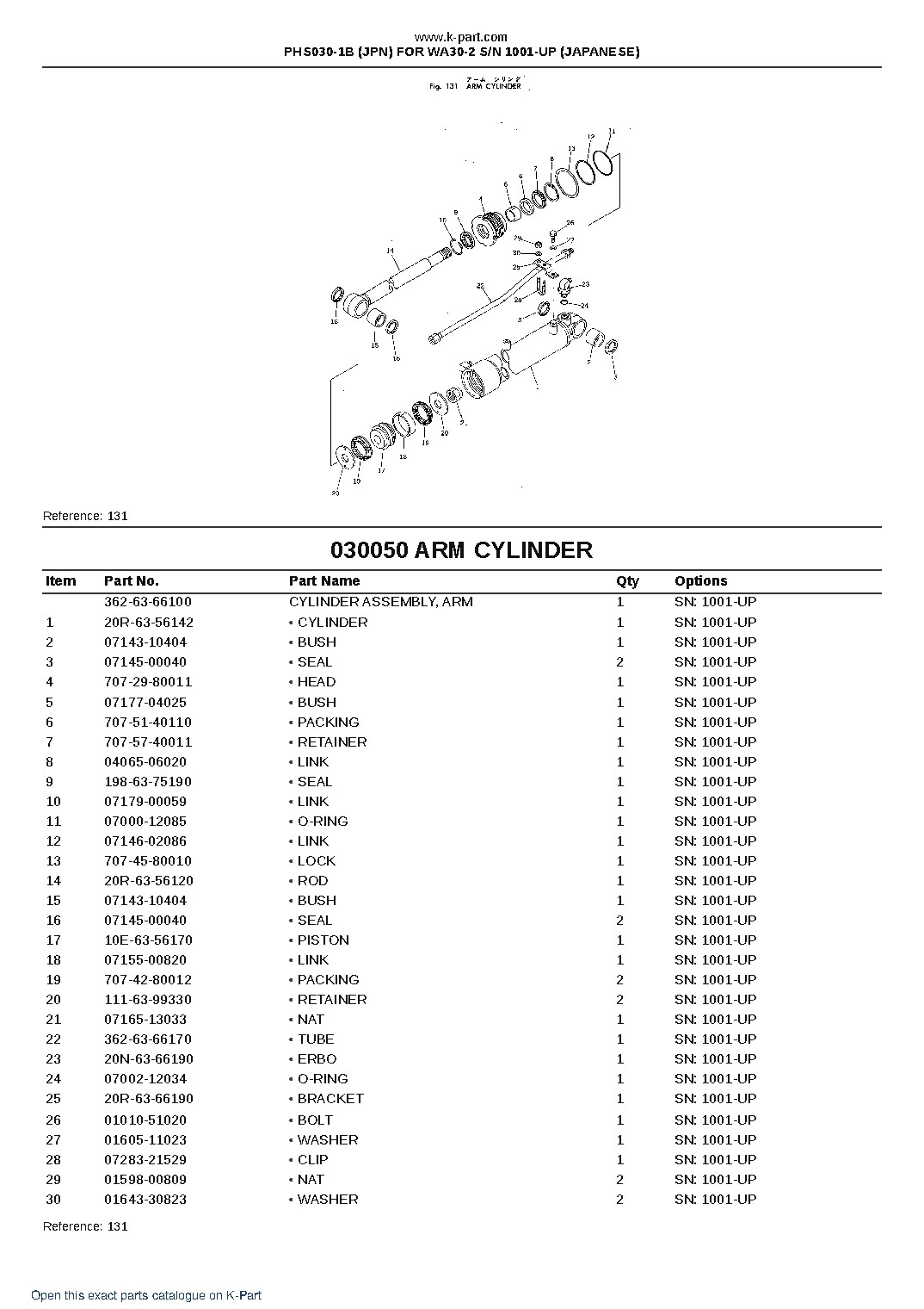 PHS030-1B (JPN) FOR WA30-2 S/N 1001-UP (JAPANESE) – sample page 6 PHS030-1B (JPN) FOR WA30-2 S/N 1001-UP (JAPANESE) – sample page 6