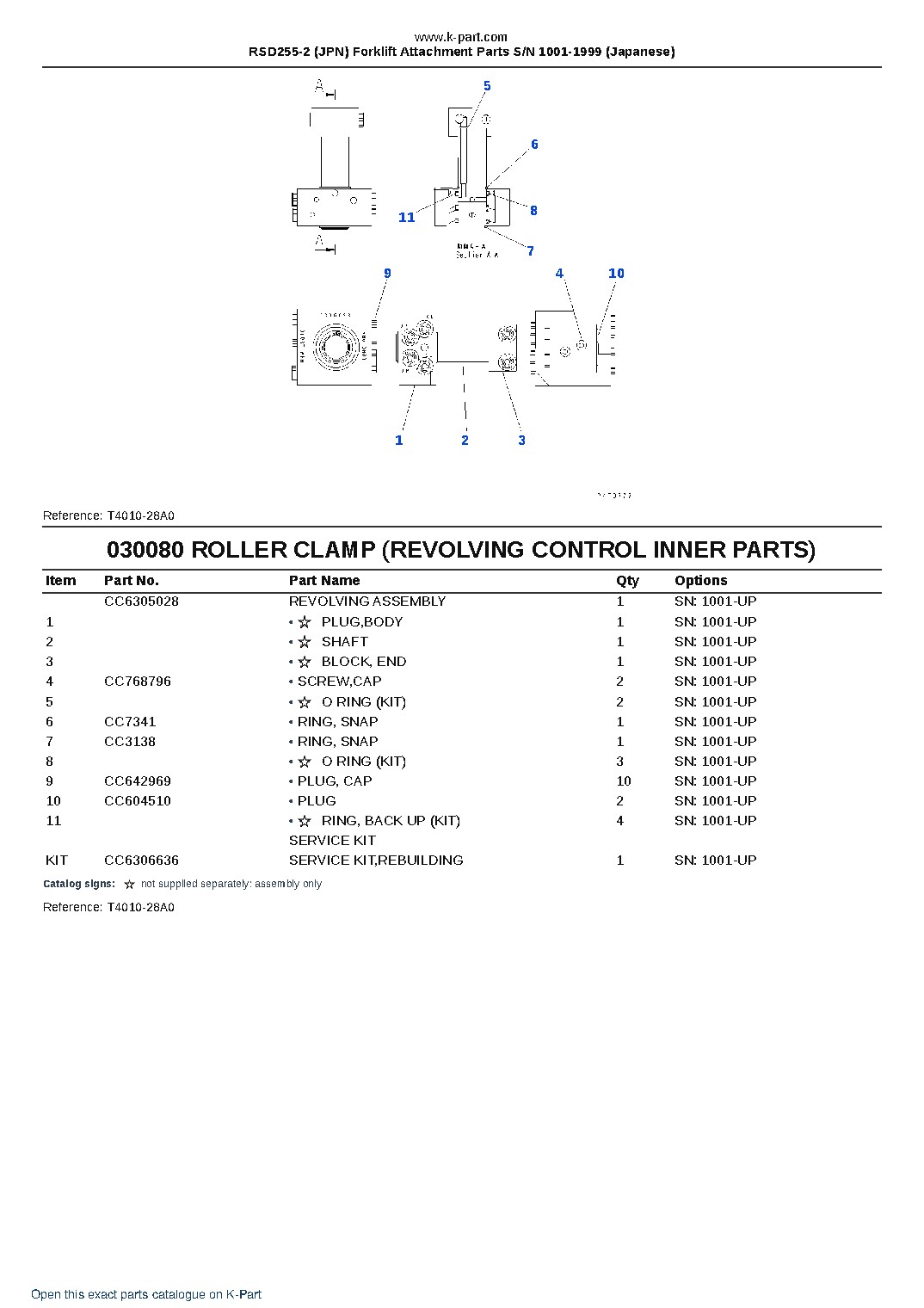 RSD255-2 (JPN) Forklift Attachment Parts S/N 1001-1999 (Japanese) – sample page 9 RSD255-2 (JPN) Forklift Attachment Parts S/N 1001-1999 (Japanese) – sample page 9