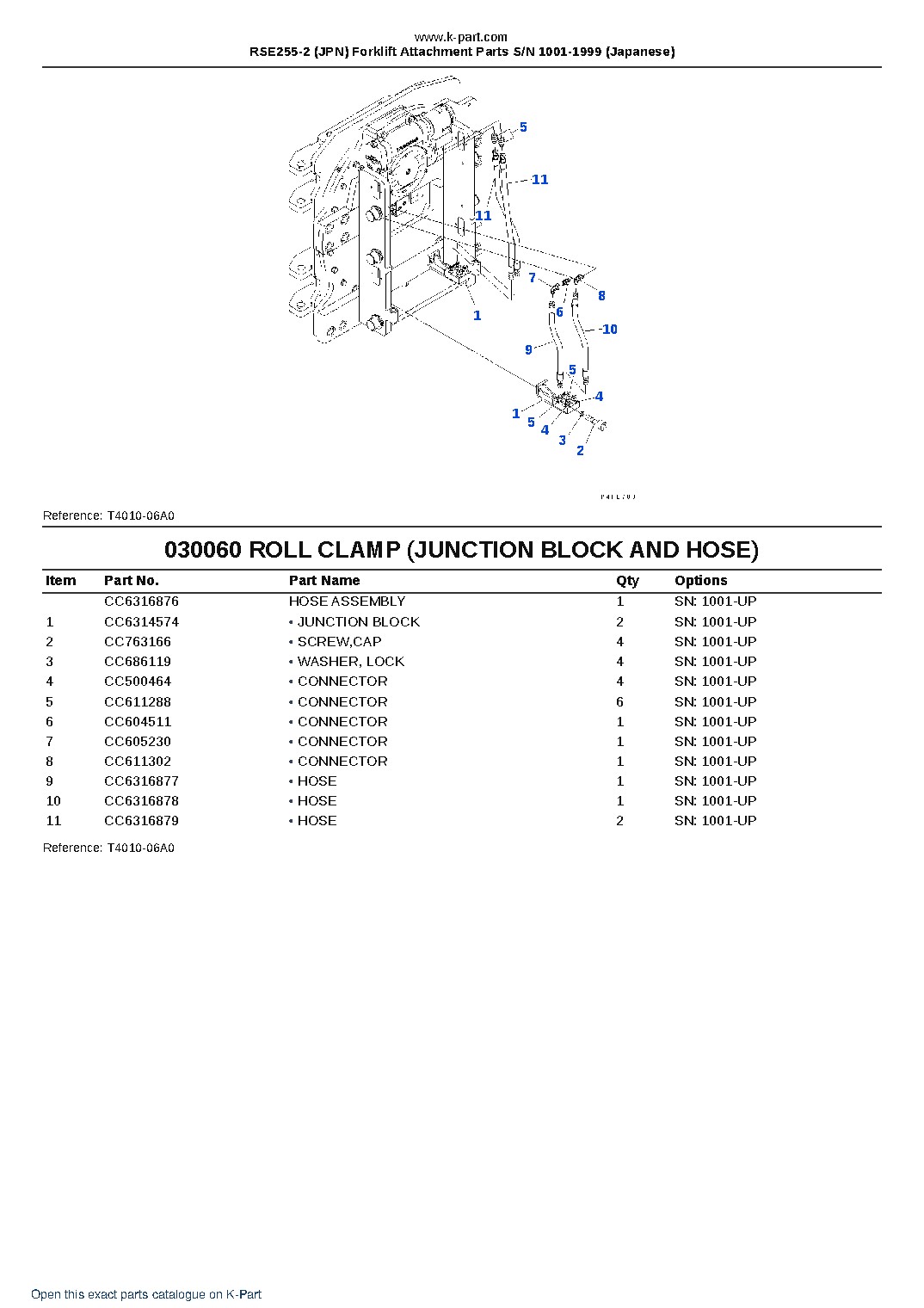 RSE255-2 (JPN) Forklift Attachment Parts S/N 1001-1999 (Japanese) – sample page 7 RSE255-2 (JPN) Forklift Attachment Parts S/N 1001-1999 (Japanese) – sample page 7