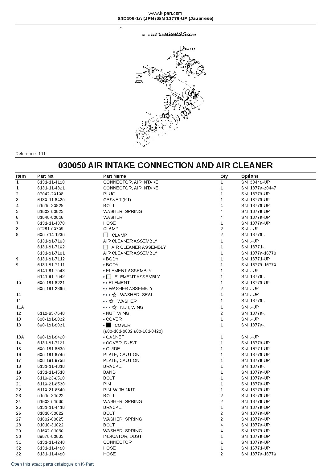 S4D105-1A (JPN) S/N 13779-UP (Japanese) – sample page 6 S4D105-1A (JPN) S/N 13779-UP (Japanese) – sample page 6