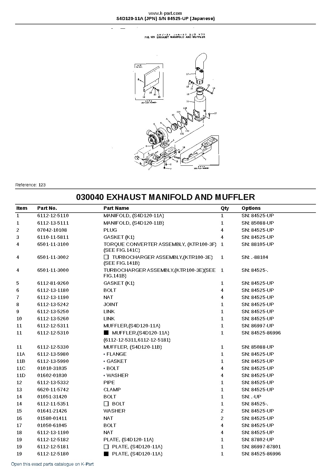 S4D120-11A (JPN)  S/N 84525-UP (Japanese) – sample page 6