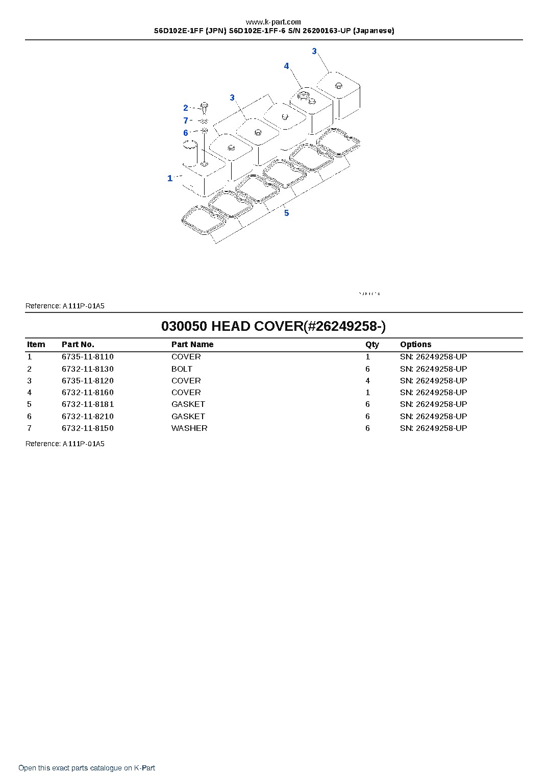 S6D102E-1FF (JPN) S6D102E-1FF-6 S/N 26200163-UP (Japanese) – sample page 6