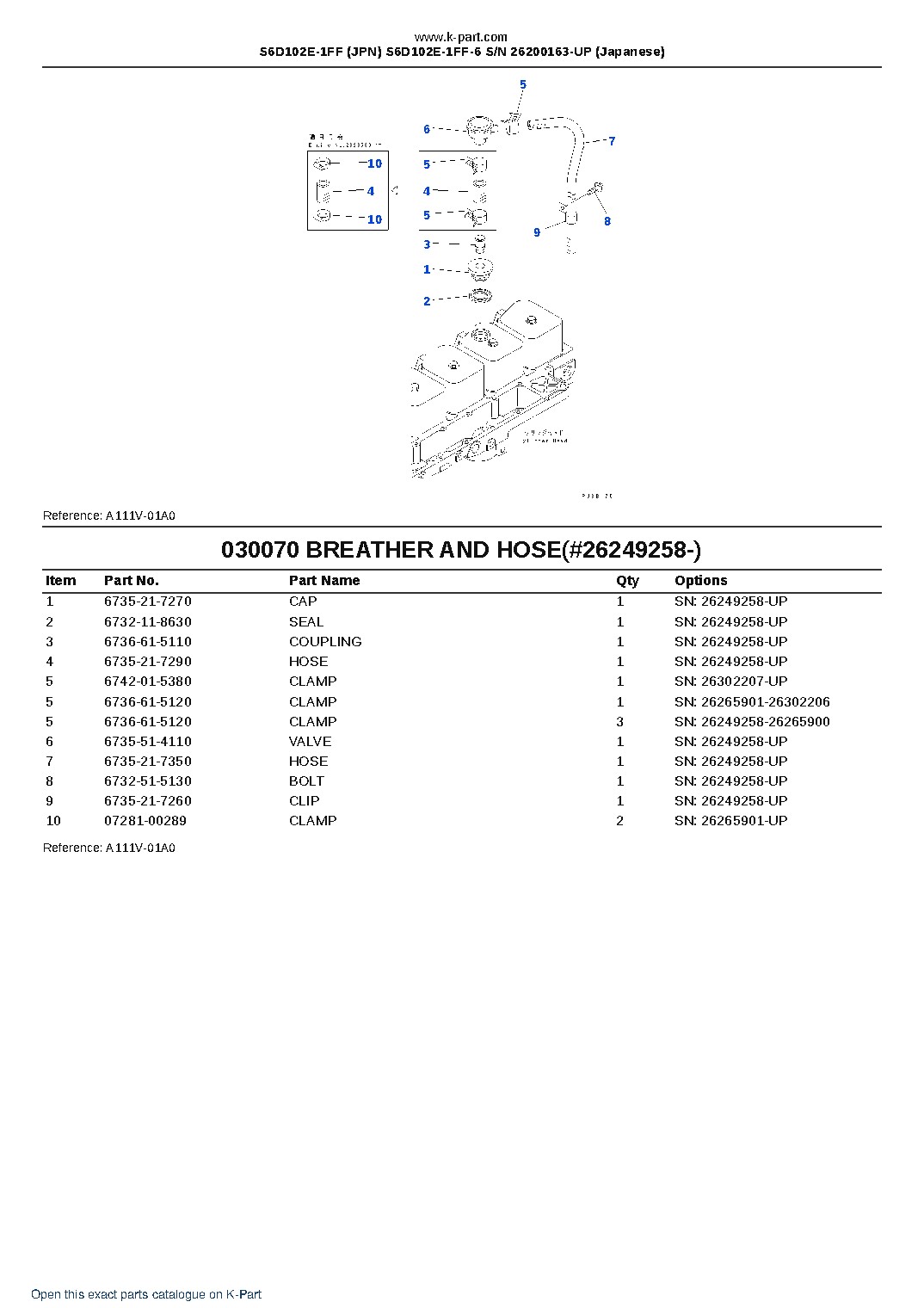S6D102E-1FF (JPN) S6D102E-1FF-6 S/N 26200163-UP (Japanese) – sample page 8