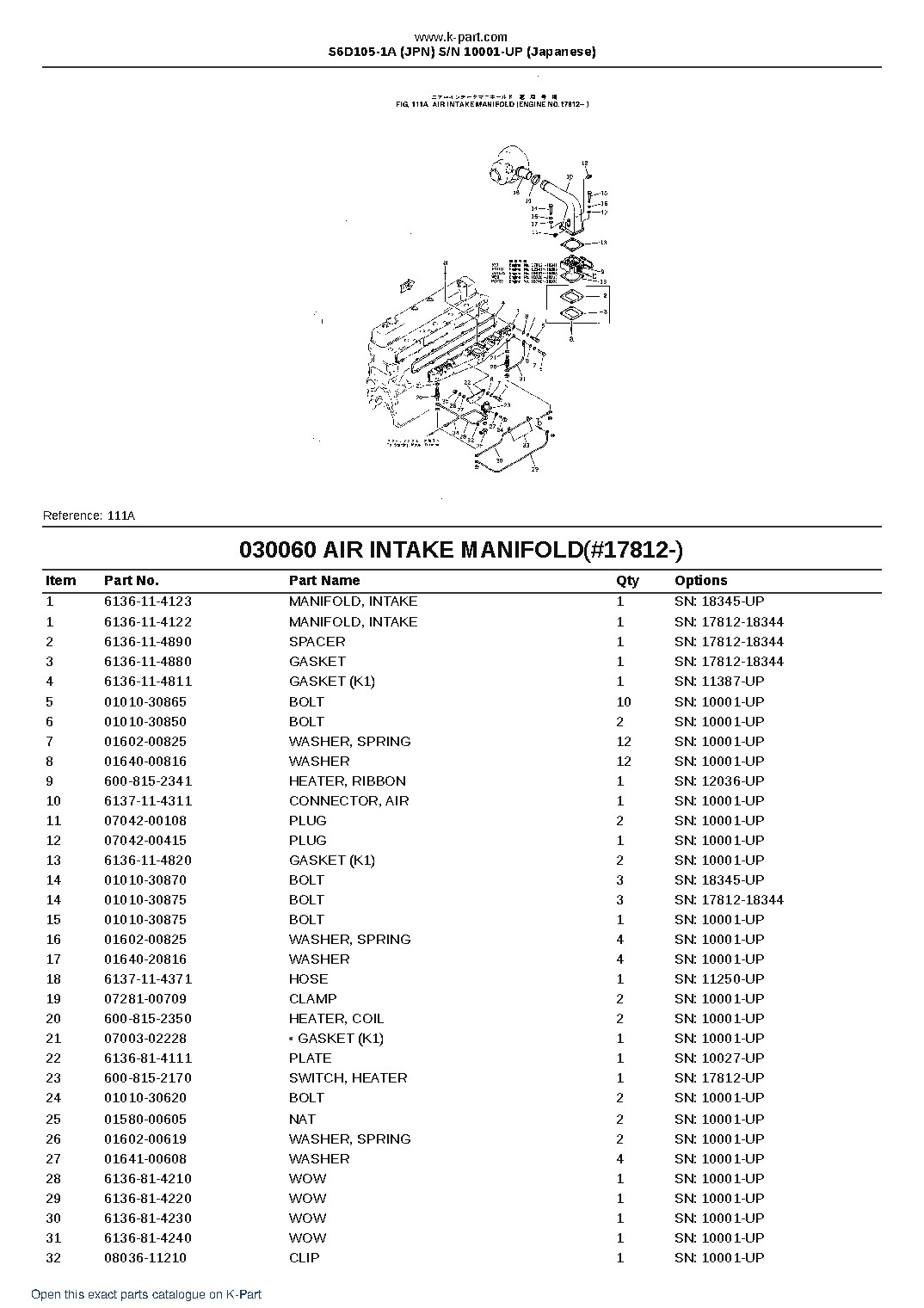 S6D105-1A (JPN)  S/N 10001-UP (Japanese) – sample page 9