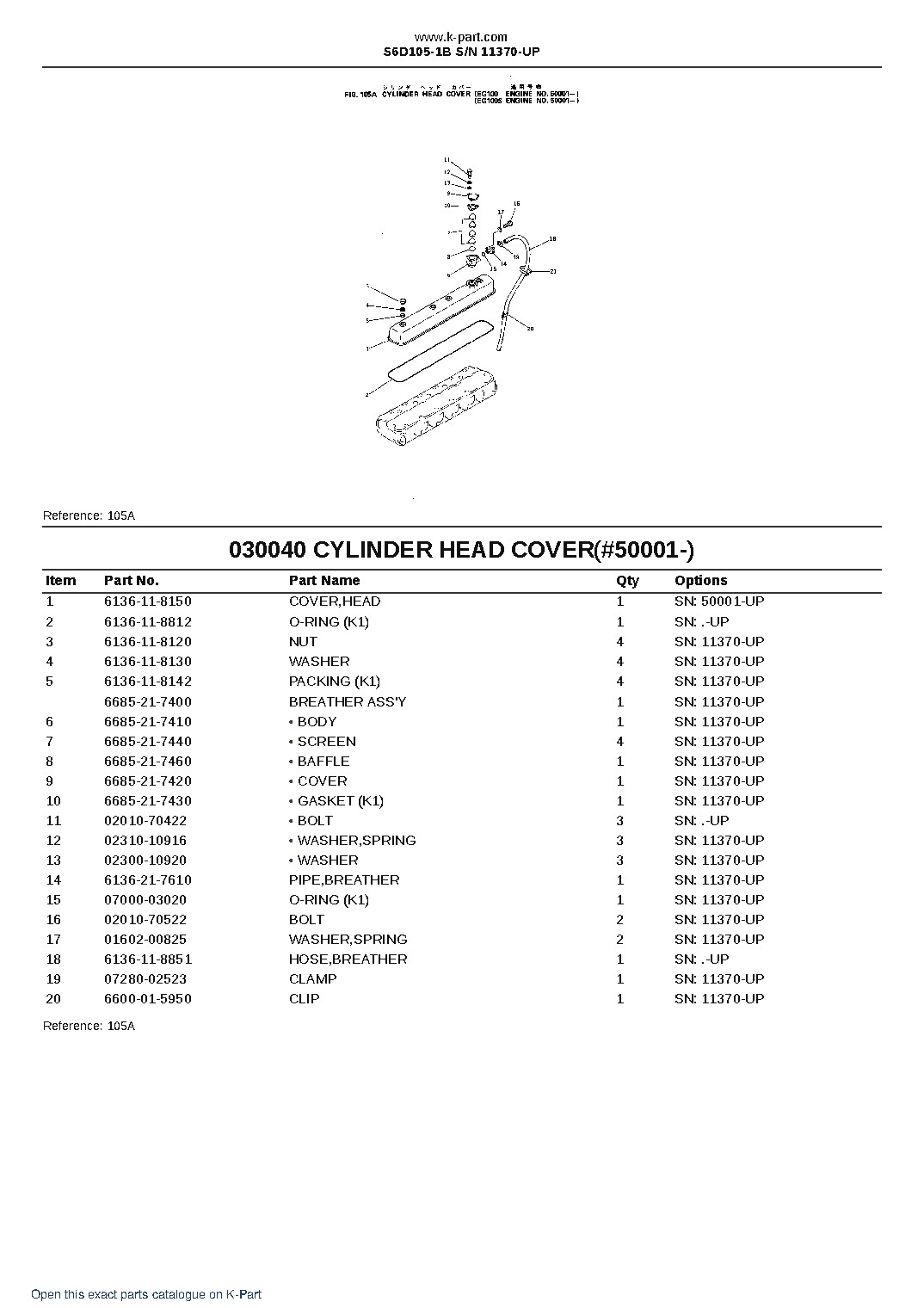 S6D105-1B S/N 11370-UP – sample page 5 S6D105-1B S/N 11370-UP – sample page 5