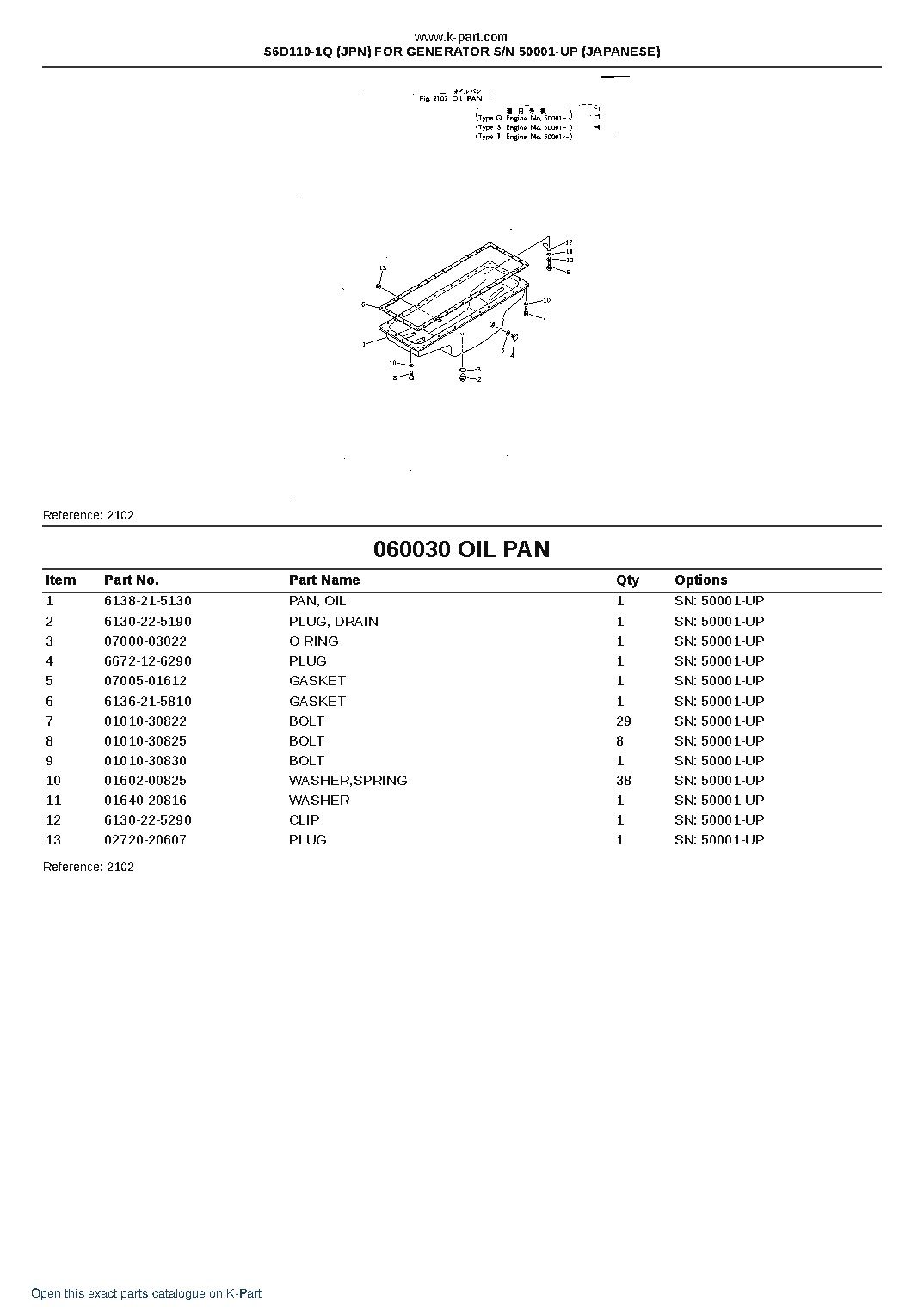 S6D110-1Q (JPN) FOR GENERATOR S/N 50001-UP (JAPANESE) – sample page 10