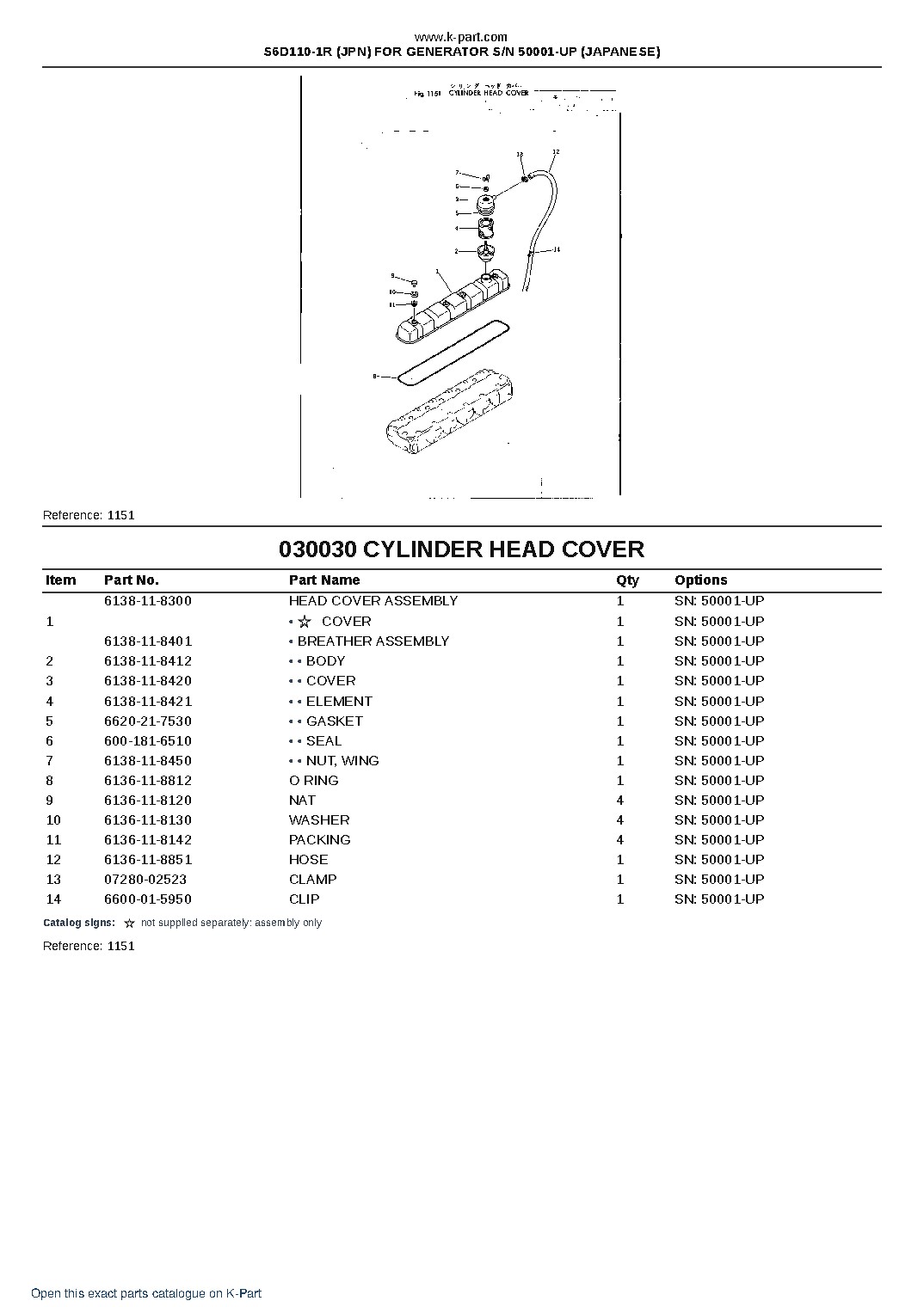 S6D110-1R (JPN) FOR GENERATOR S/N 50001-UP (JAPANESE) – sample page 4
