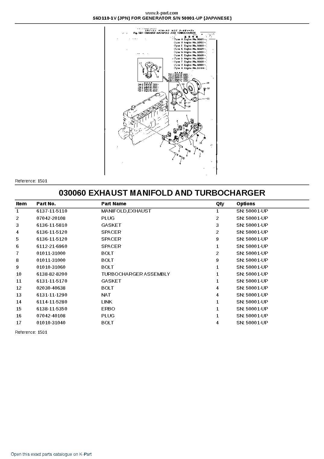S6D110-1V (JPN) FOR GENERATOR S/N 50001-UP (JAPANESE) – sample page 8 S6D110-1V (JPN) FOR GENERATOR S/N 50001-UP (JAPANESE) – sample page 8