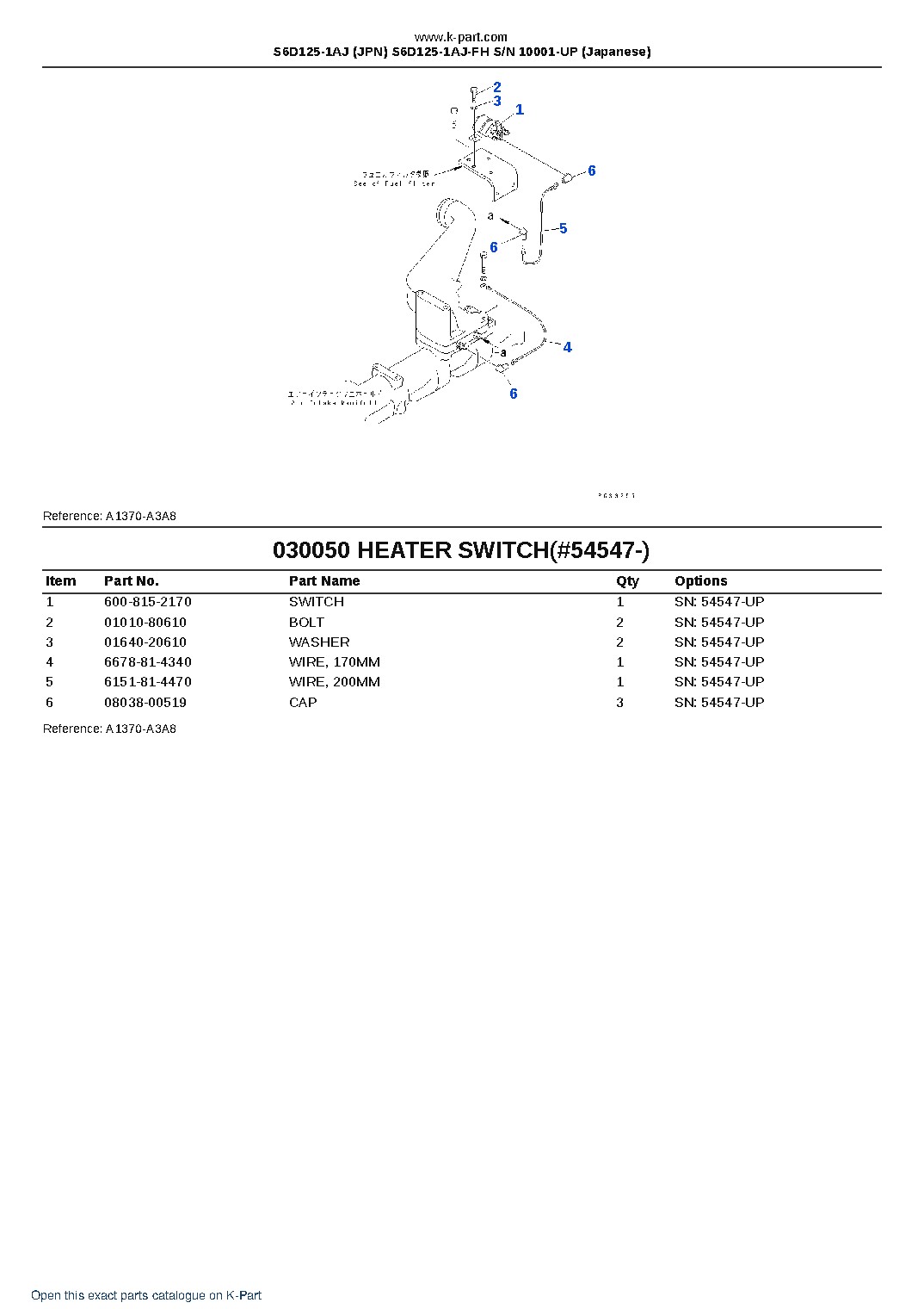 S6D125-1AJ (JPN) S6D125-1AJ-FH S/N 10001-UP (Japanese) – sample page 7 S6D125-1AJ (JPN) S6D125-1AJ-FH S/N 10001-UP (Japanese) – sample page 7