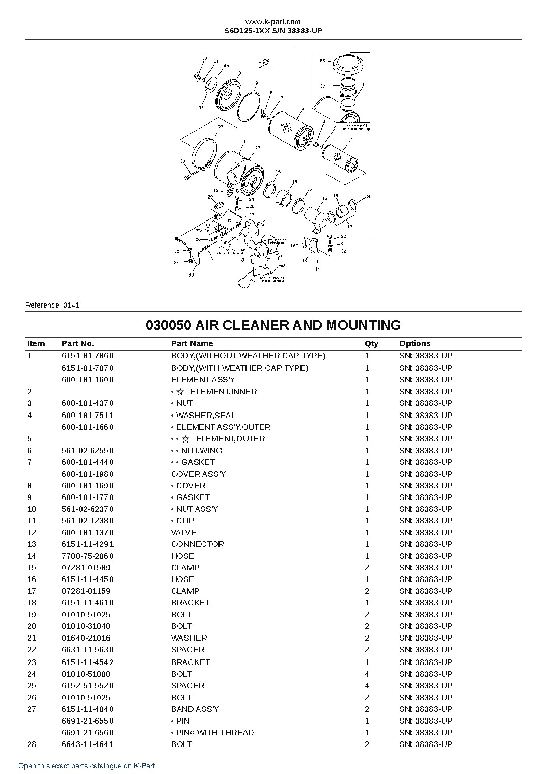 S6D125-1XX S/N 38383-UP – sample page 6 S6D125-1XX S/N 38383-UP – sample page 6