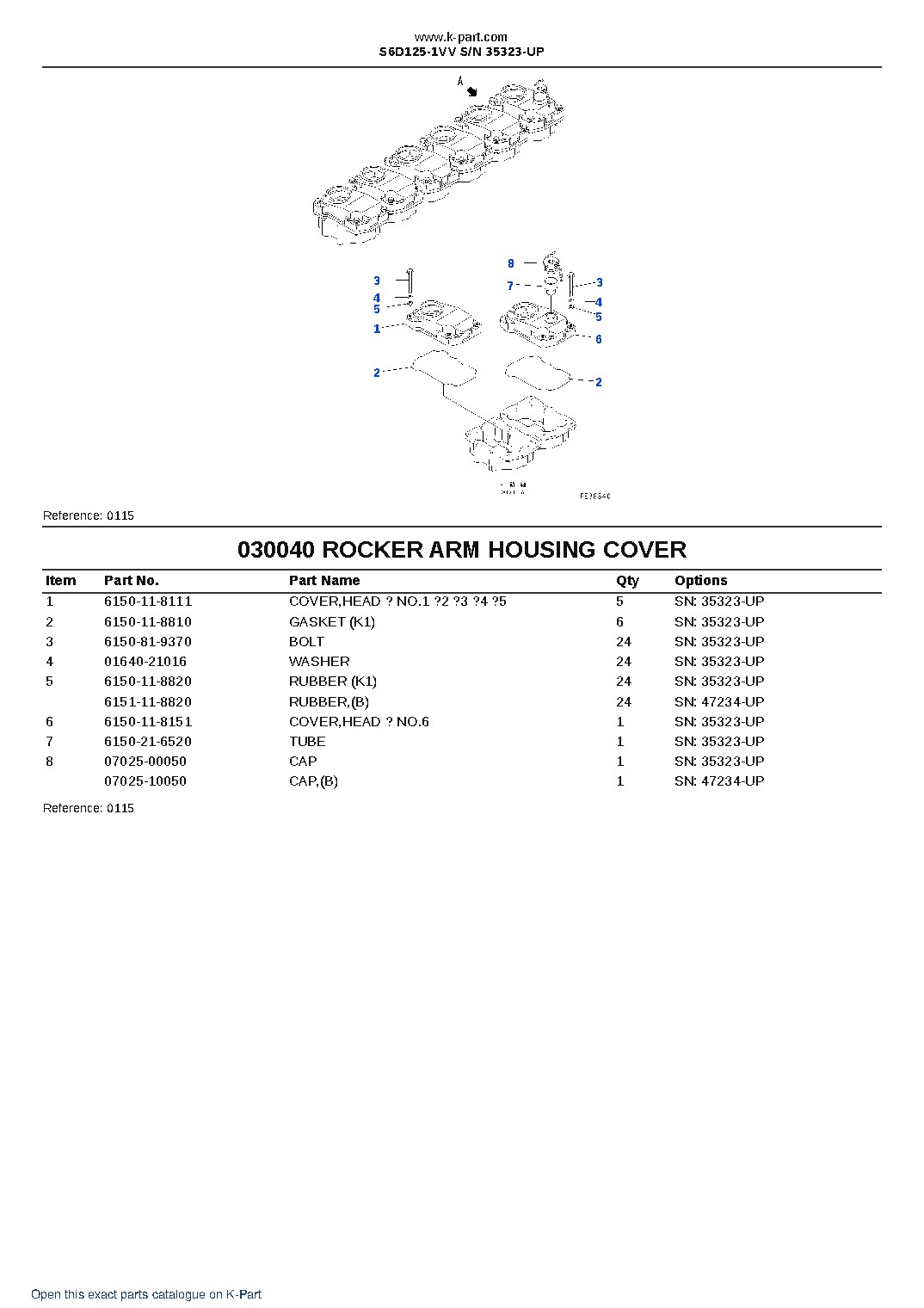 S6D125-1VV S/N 35323-UP – sample page 6 S6D125-1VV S/N 35323-UP – sample page 6