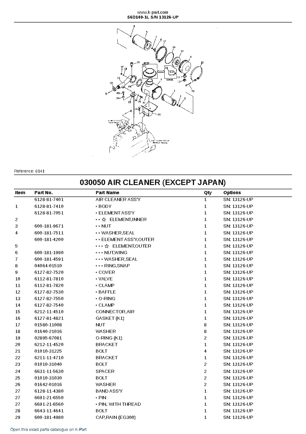 S6D140-1L S/N 13126-UP – sample page 6 S6D140-1L S/N 13126-UP – sample page 6