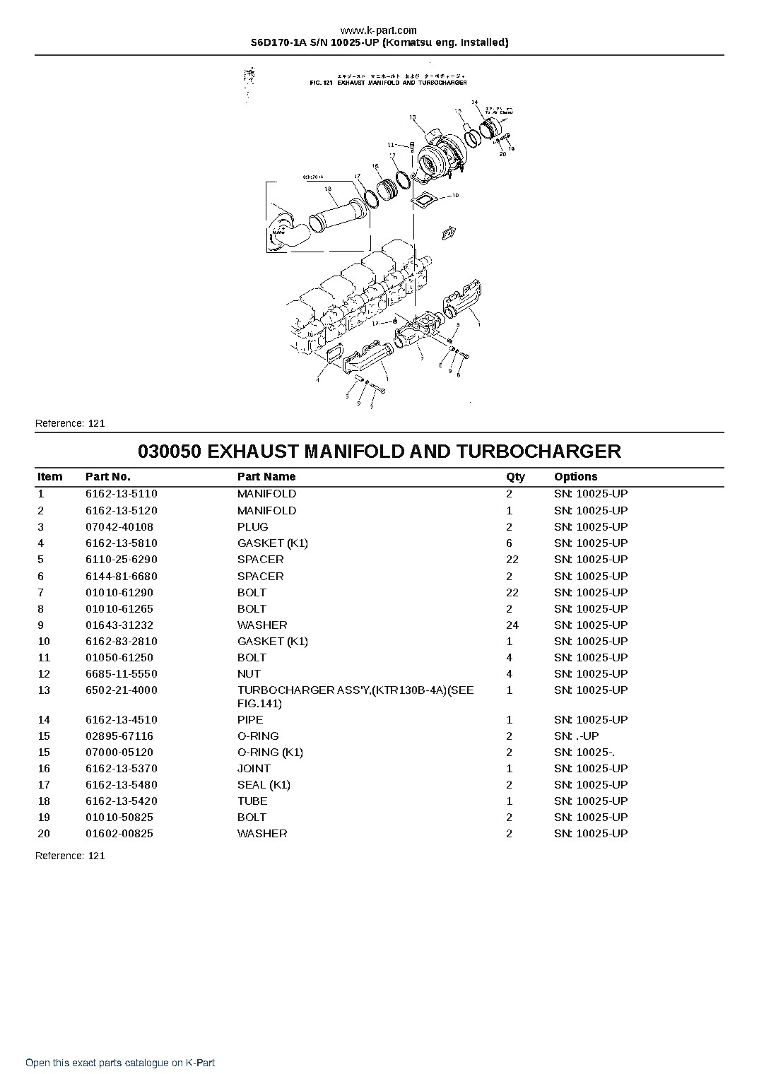 S6D170-1A S/N 10025-UP (Komatsu eng. Installed) – sample page 6