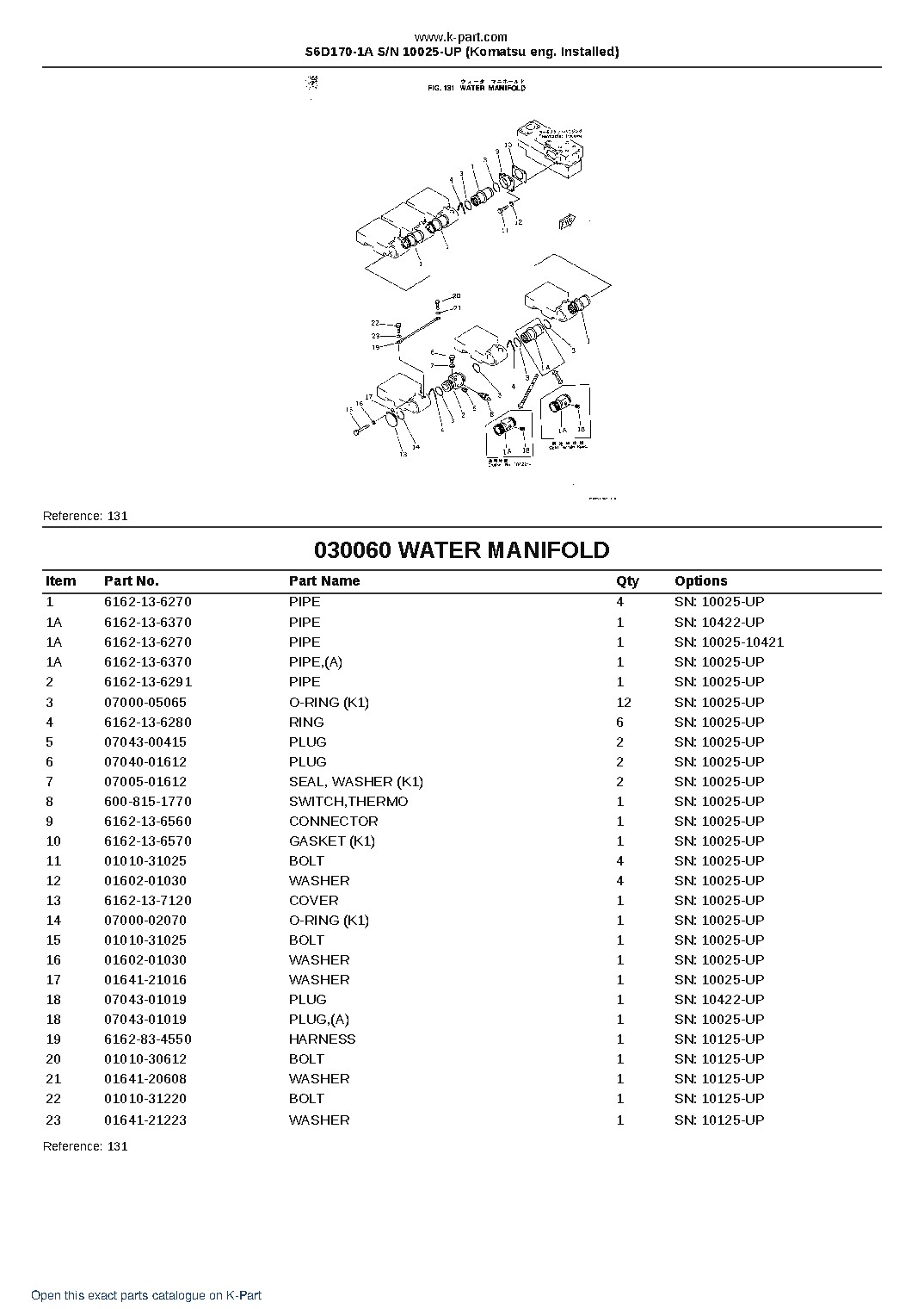 S6D170-1A S/N 10025-UP (Komatsu eng. Installed) – sample page 7