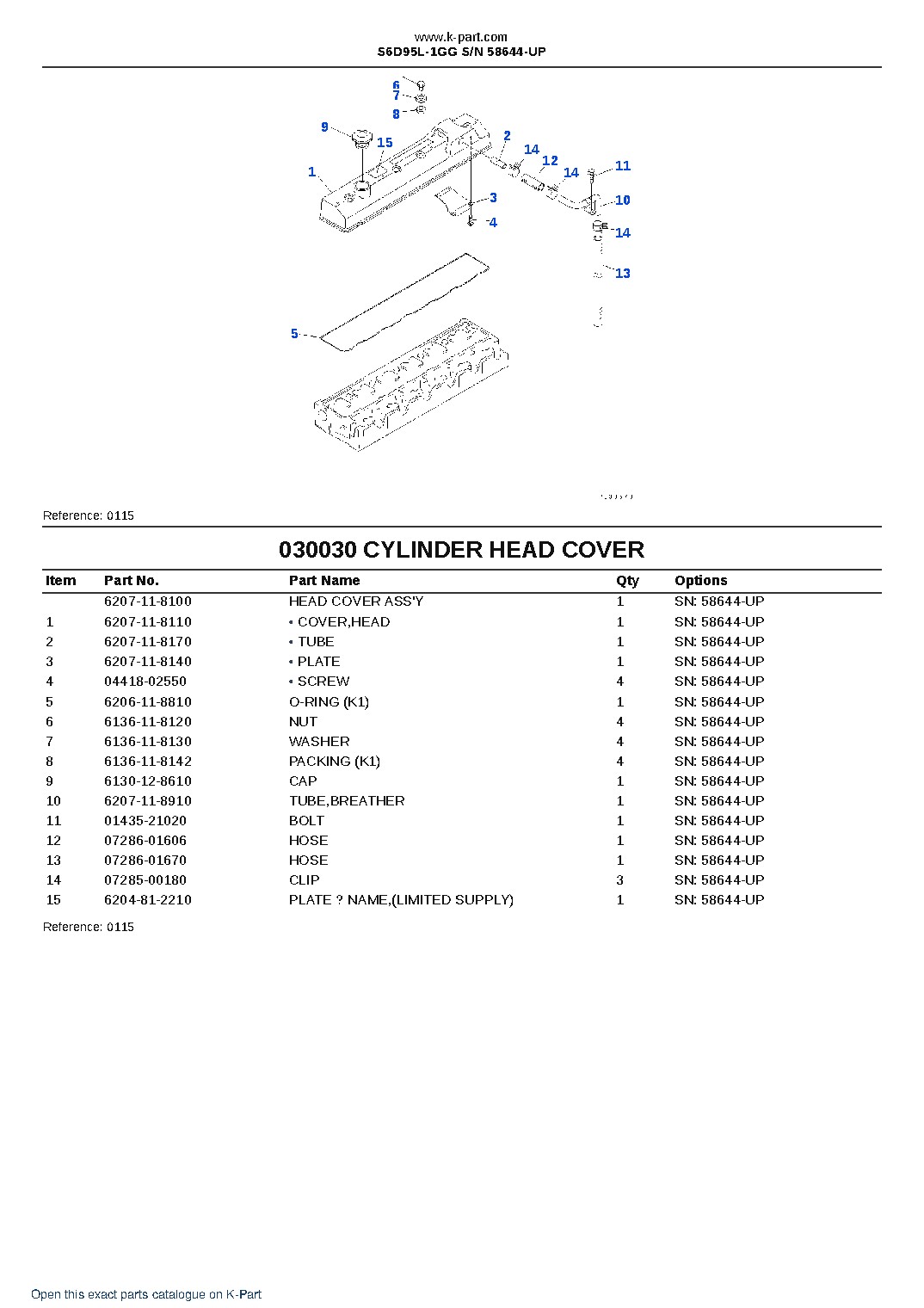 S6D95L-1GG S/N 58644-UP – sample page 3 S6D95L-1GG S/N 58644-UP – sample page 3