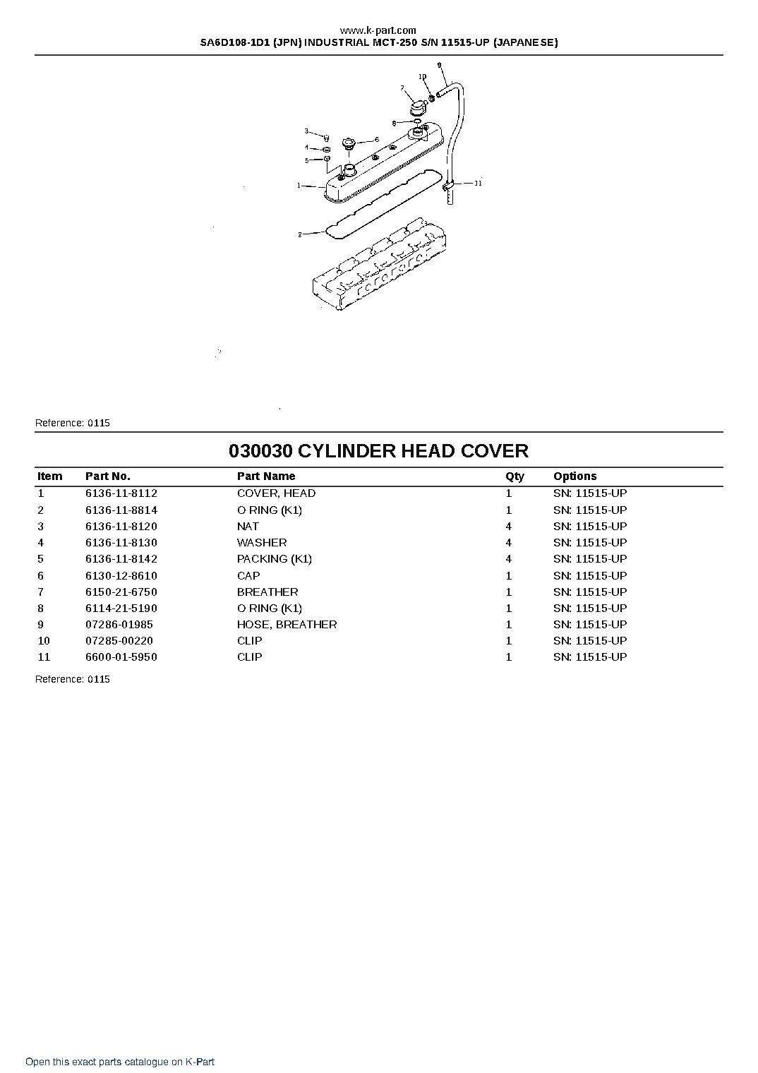SA6D108-1D1 (JPN) INDUSTRIAL MCT-250 S/N 11515-UP (JAPANESE) – sample page 3 SA6D108-1D1 (JPN) INDUSTRIAL MCT-250 S/N 11515-UP (JAPANESE) – sample page 3