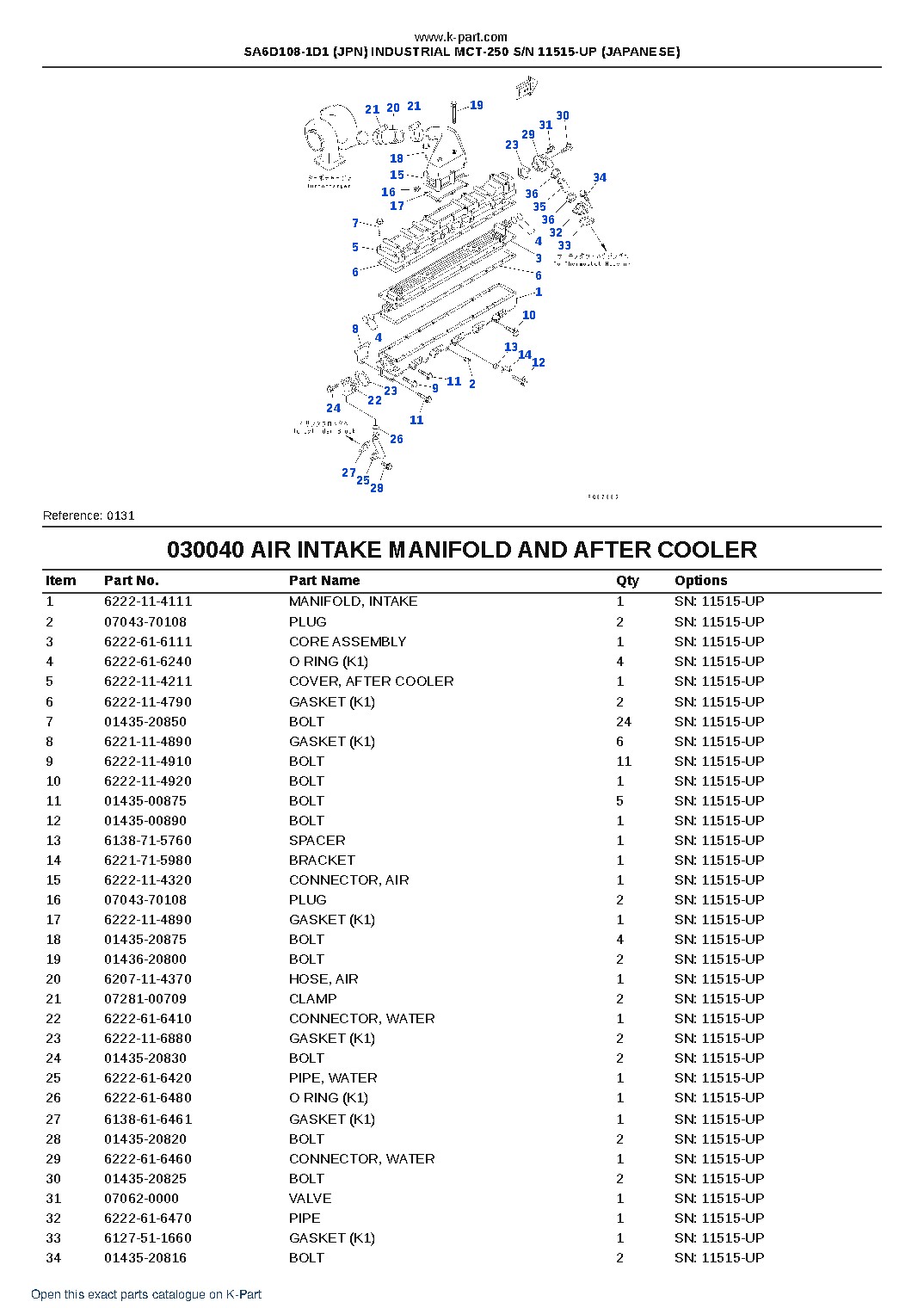SA6D108-1D1 (JPN) INDUSTRIAL MCT-250 S/N 11515-UP (JAPANESE) – sample page 4 SA6D108-1D1 (JPN) INDUSTRIAL MCT-250 S/N 11515-UP (JAPANESE) – sample page 4