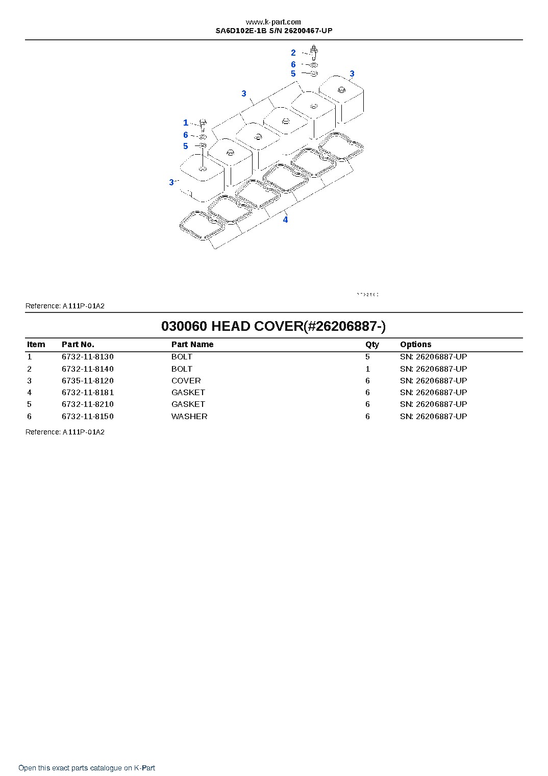 SA6D102E-1B S/N 26200467-UP – sample page 6 SA6D102E-1B S/N 26200467-UP – sample page 6