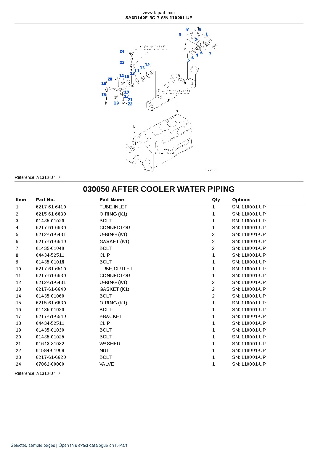 SA6D140E-3G-7 S/N 110001-UP – sample page 6 SA6D140E-3G-7 S/N 110001-UP – sample page 6