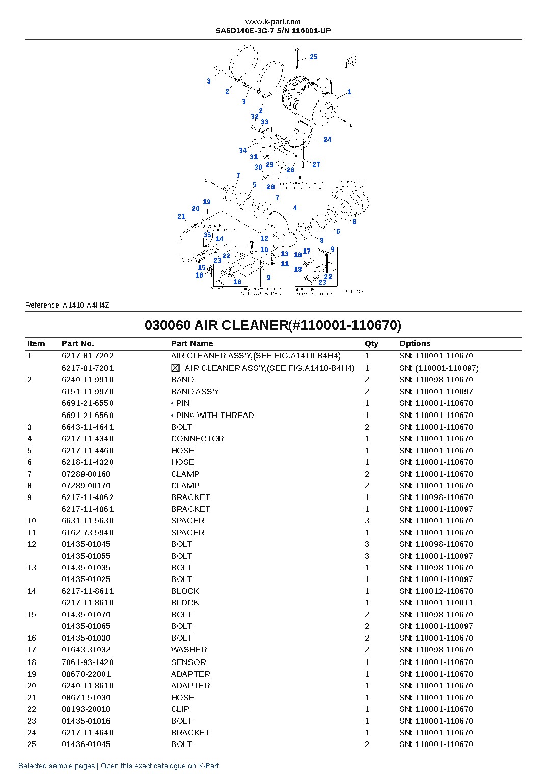 SA6D140E-3G-7 S/N 110001-UP – sample page 7 SA6D140E-3G-7 S/N 110001-UP – sample page 7