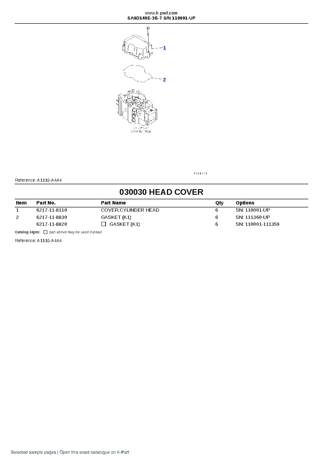 SA6D140E-3B-7 S/N 110001-UP – sample page 5 SA6D140E-3B-7 S/N 110001-UP – sample page 5