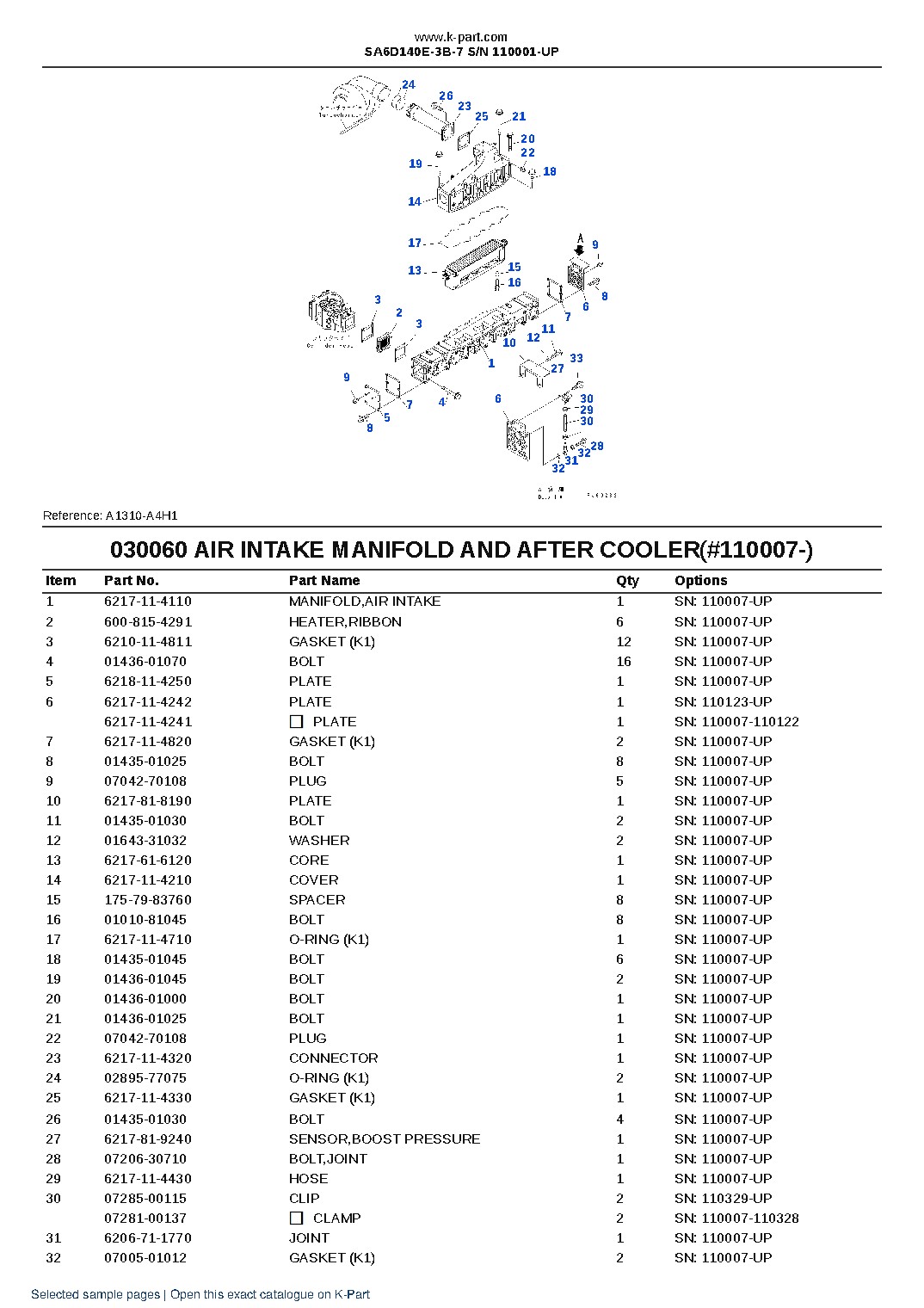 SA6D140E-3B-7 S/N 110001-UP – sample page 9 SA6D140E-3B-7 S/N 110001-UP – sample page 9