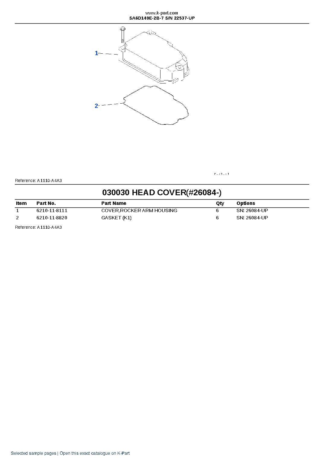 SA6D140E-2B-7 S/N 22537-UP – sample page 4 SA6D140E-2B-7 S/N 22537-UP – sample page 4