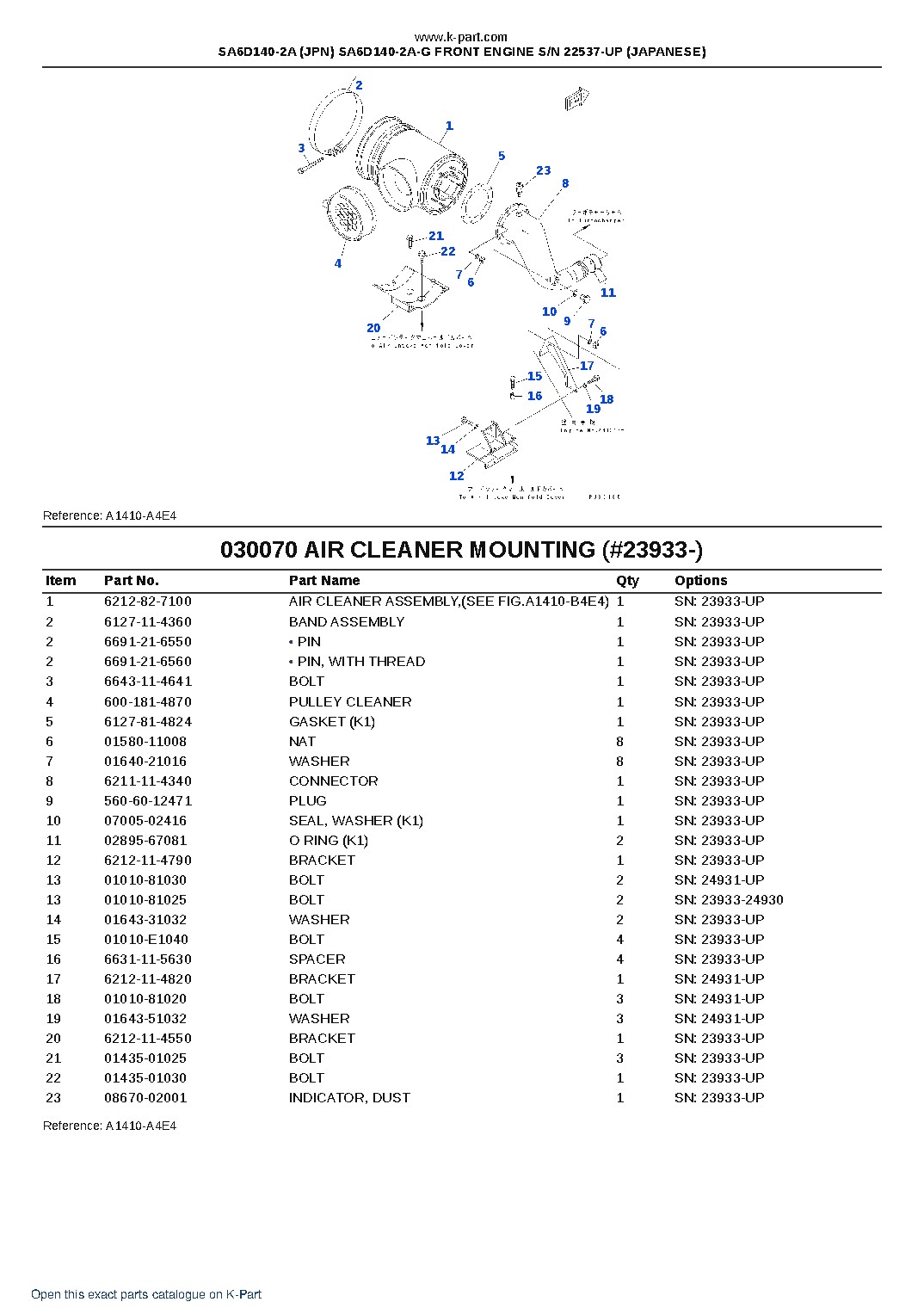 SA6D140-2A (JPN) SA6D140-2A-G FRONT ENGINE S/N 22537-UP (JAPANESE) – sample page 8 SA6D140-2A (JPN) SA6D140-2A-G FRONT ENGINE S/N 22537-UP (JAPANESE) – sample page 8