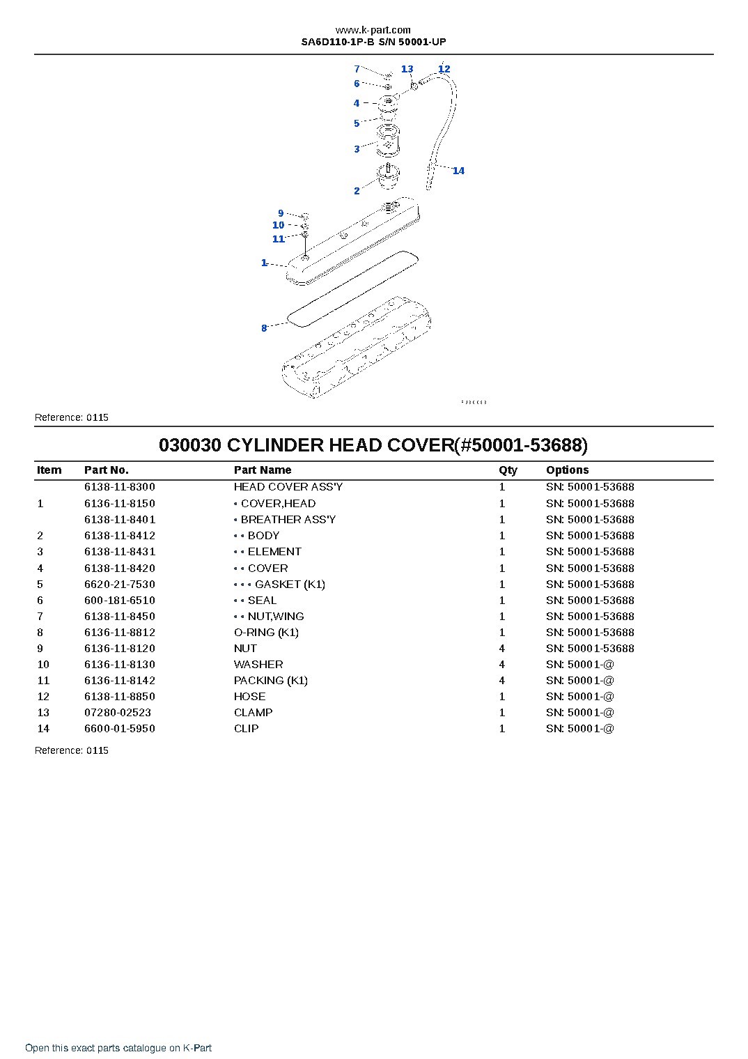 SA6D110-1P-B S/N 50001-UP – sample page 3 SA6D110-1P-B S/N 50001-UP – sample page 3