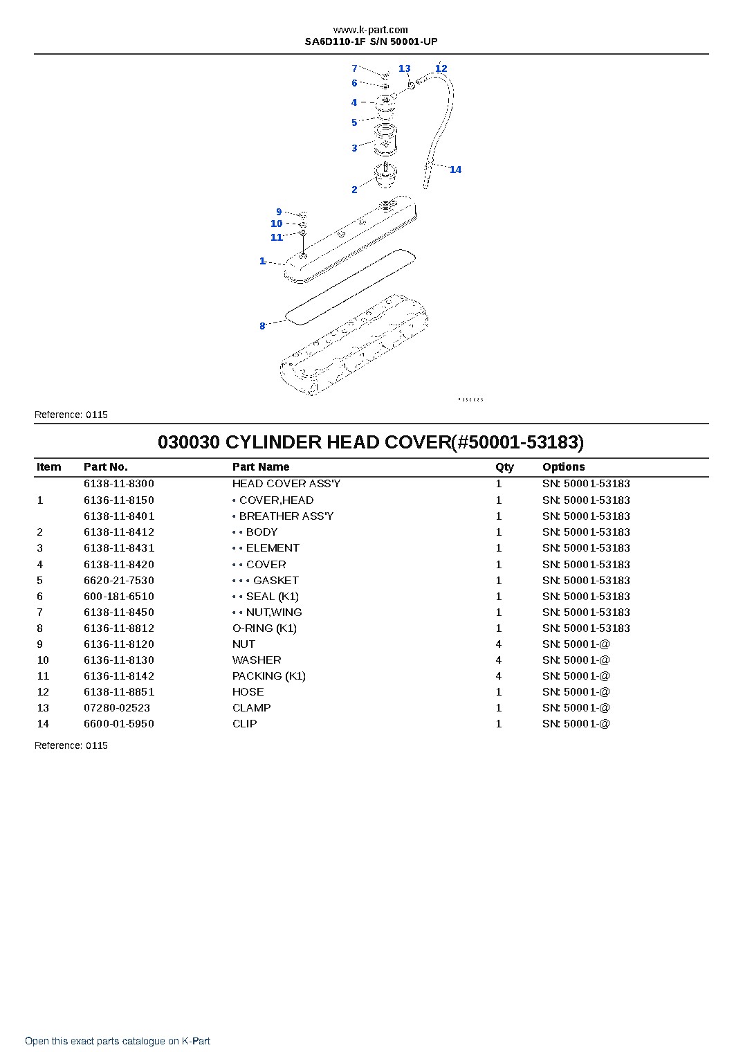 SA6D110-1F S/N 50001-UP – sample page 4 SA6D110-1F S/N 50001-UP – sample page 4