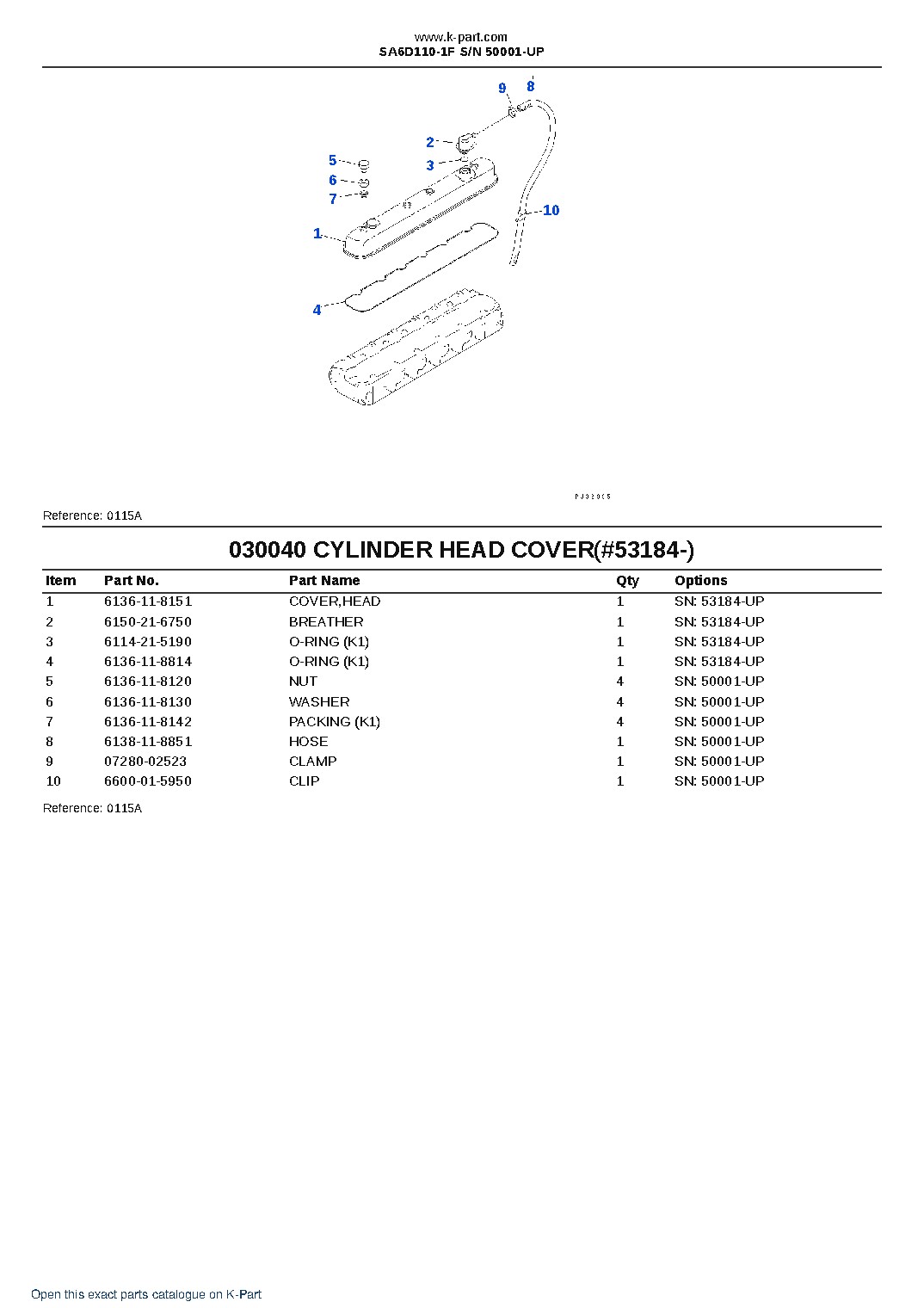 SA6D110-1F S/N 50001-UP – sample page 5 SA6D110-1F S/N 50001-UP – sample page 5