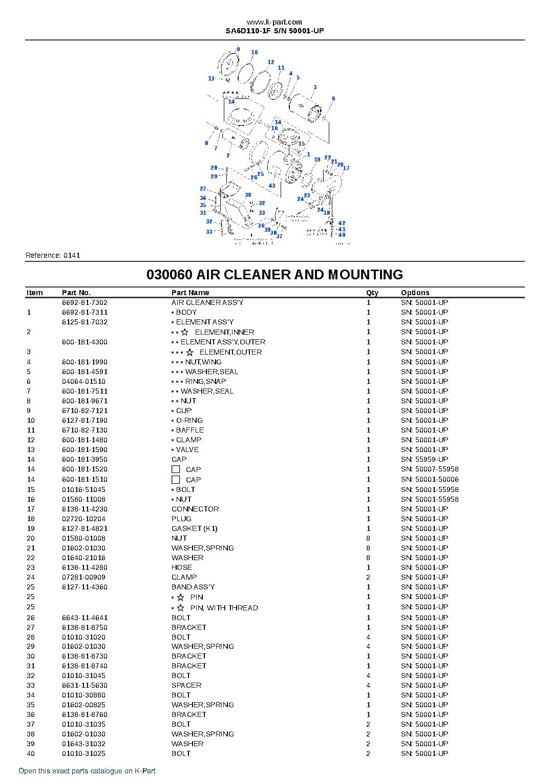 SA6D110-1F S/N 50001-UP – sample page 8 SA6D110-1F S/N 50001-UP – sample page 8