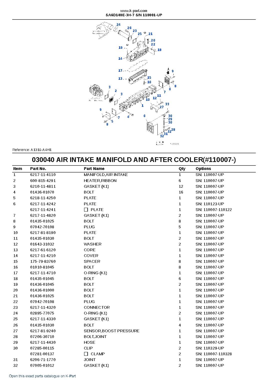 SA6D140E-3H-7 S/N 110001-UP – sample page 5 SA6D140E-3H-7 S/N 110001-UP – sample page 5