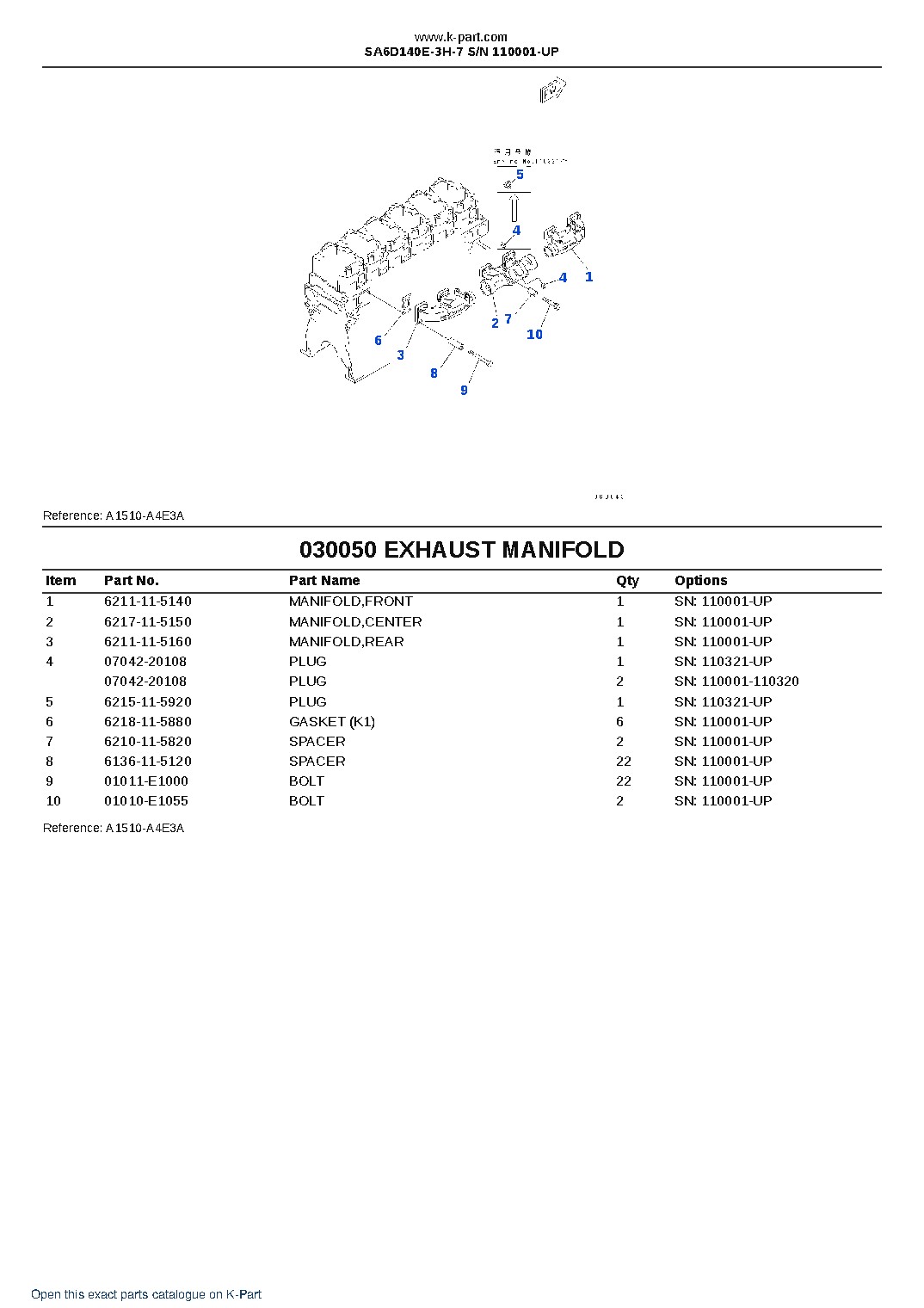 SA6D140E-3H-7 S/N 110001-UP – sample page 7 SA6D140E-3H-7 S/N 110001-UP – sample page 7