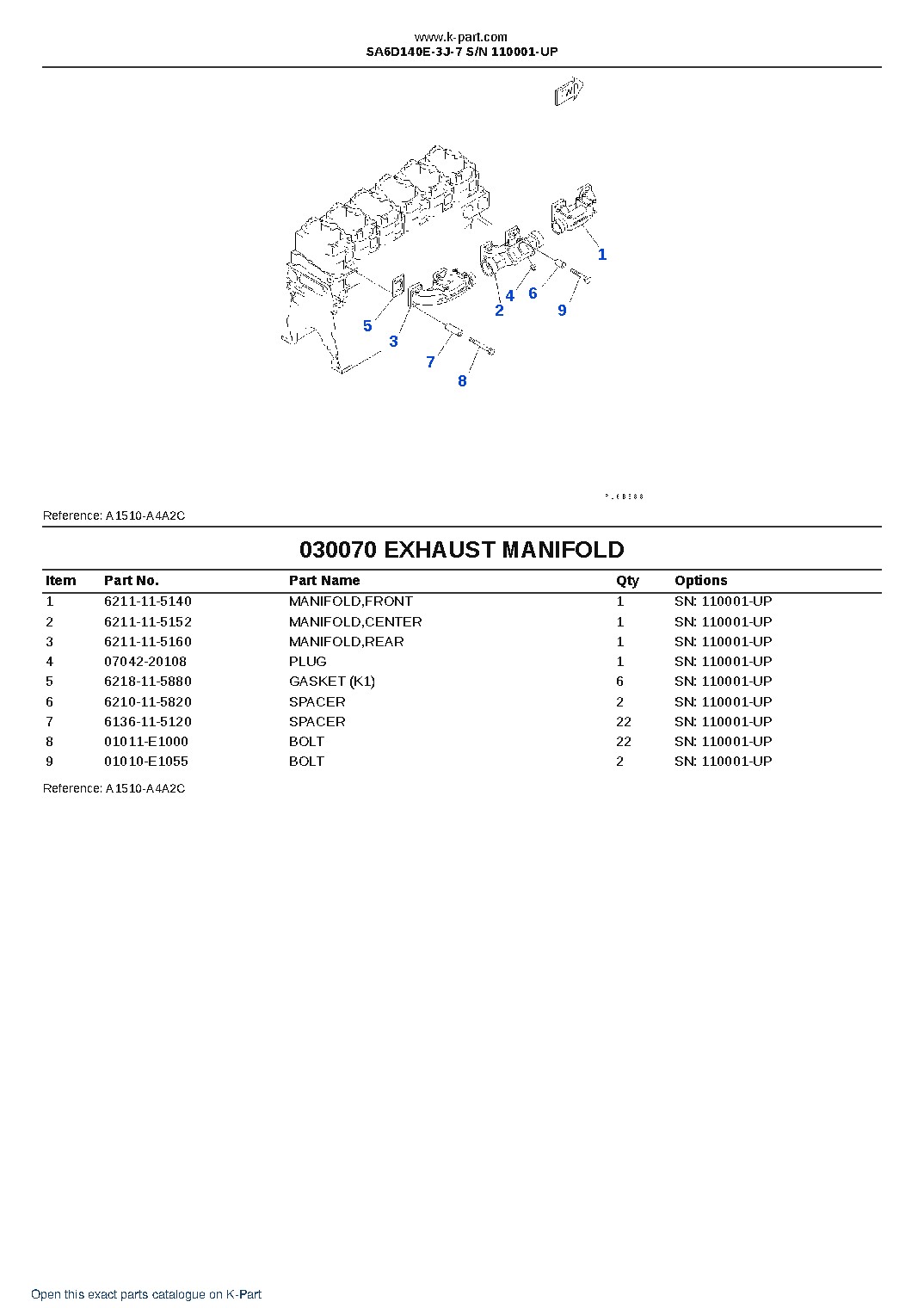 SA6D140E-3J-7 S/N 110001-UP – sample page 10 SA6D140E-3J-7 S/N 110001-UP – sample page 10