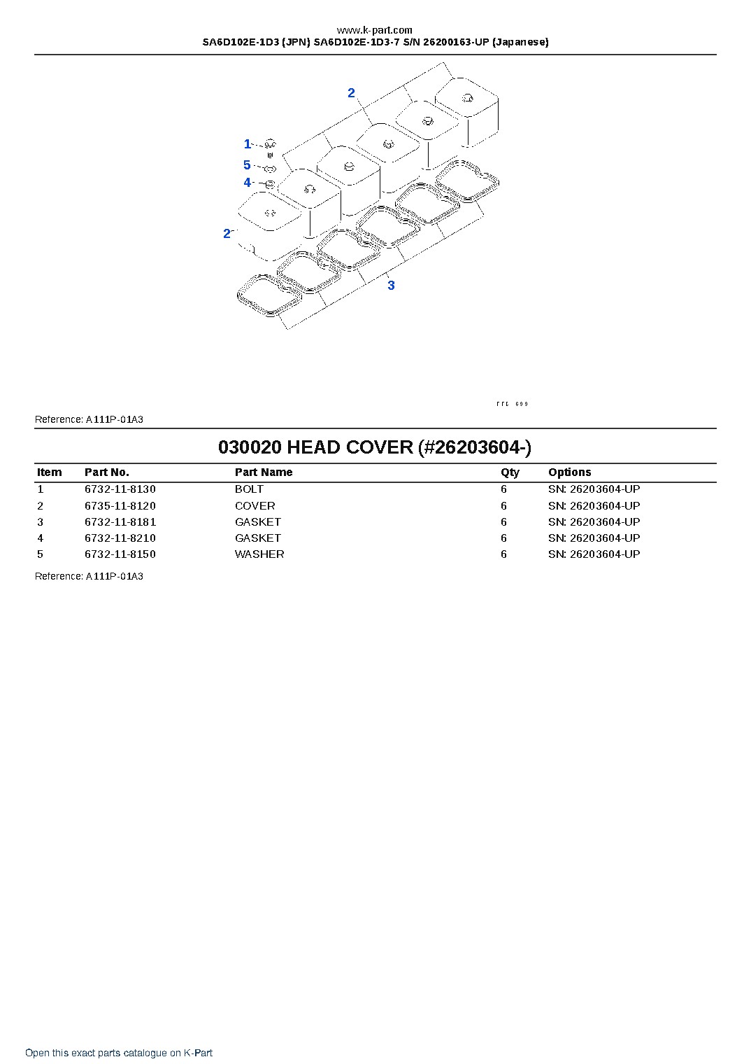 SA6D102E-1D3 (JPN) SA6D102E-1D3-7 S/N 26200163-UP (Japanese) – sample page 3 SA6D102E-1D3 (JPN) SA6D102E-1D3-7 S/N 26200163-UP (Japanese) – sample page 3