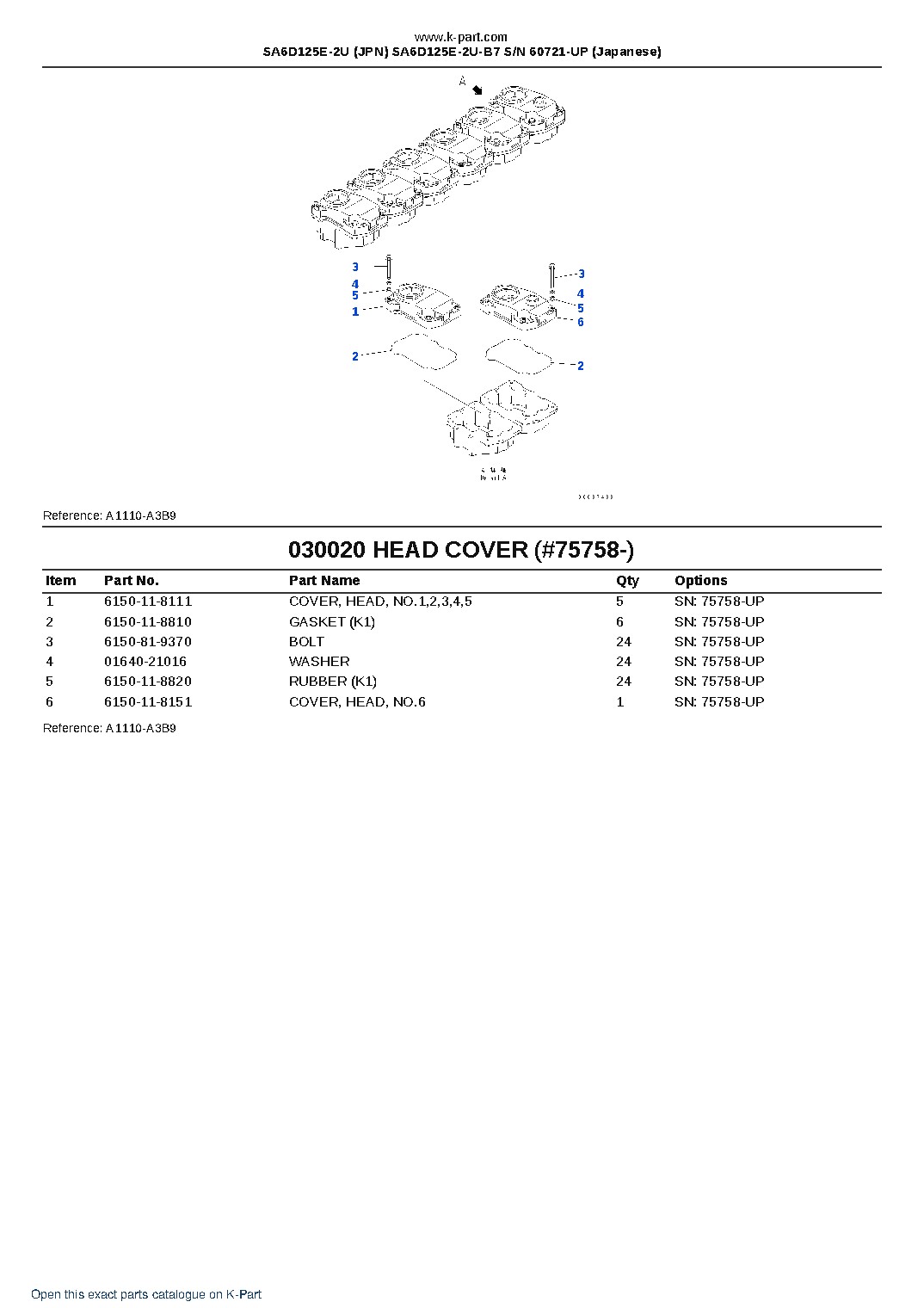 SA6D125E-2U (JPN) SA6D125E-2U-B7 S/N 60721-UP (Japanese) – sample page 3 SA6D125E-2U (JPN) SA6D125E-2U-B7 S/N 60721-UP (Japanese) – sample page 3