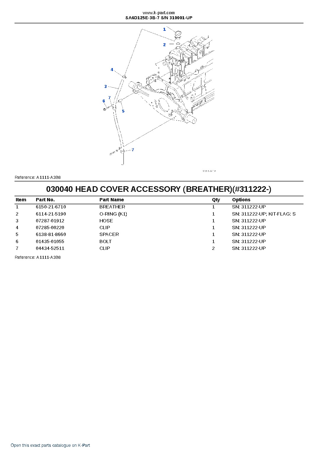 SA6D125E-3B-7 S/N 310001-UP – sample page 5 SA6D125E-3B-7 S/N 310001-UP – sample page 5