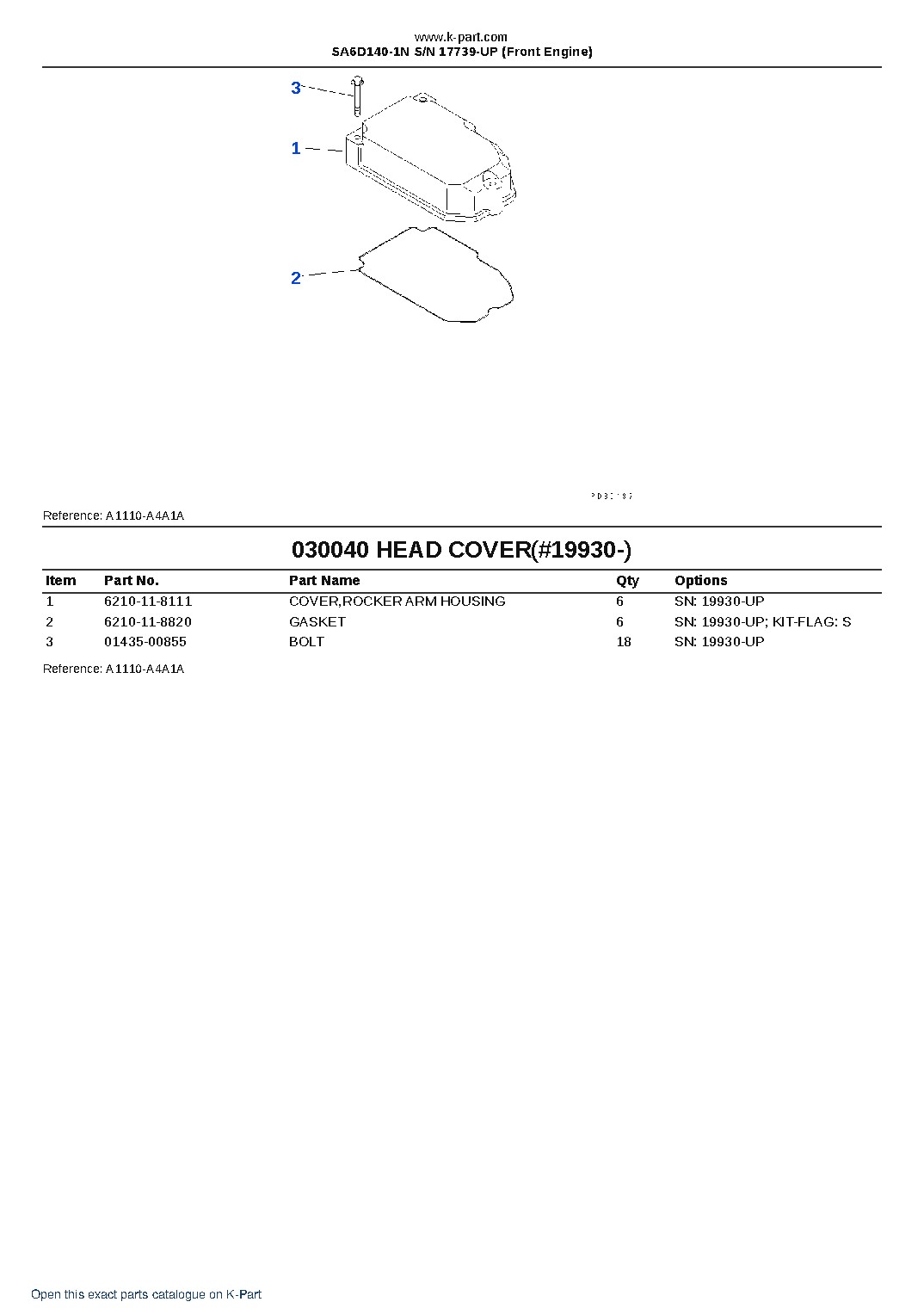SA6D140-1N S/N 17739-UP (Front Engine) – sample page 6 SA6D140-1N S/N 17739-UP (Front Engine) – sample page 6