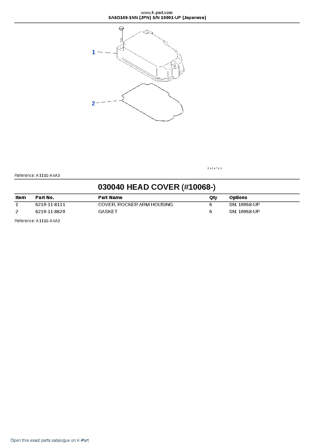 SA6D140-1NN (JPN) S/N 10001-UP (Japanese) – sample page 5 SA6D140-1NN (JPN) S/N 10001-UP (Japanese) – sample page 5