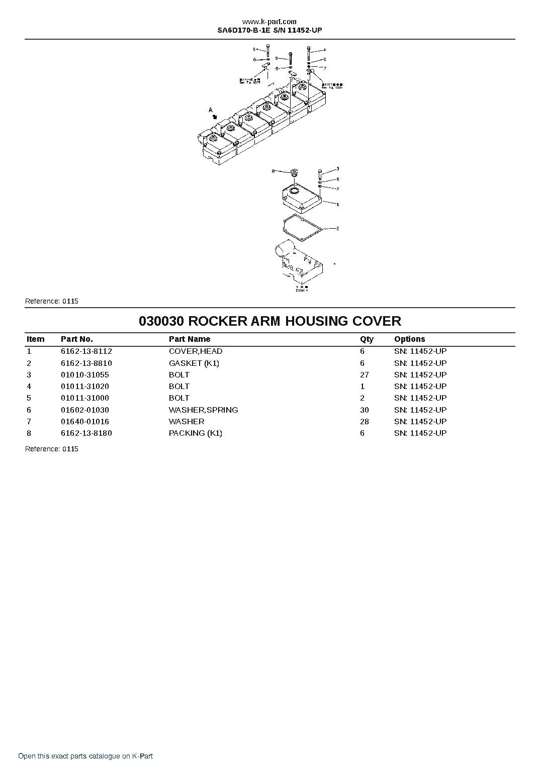 SA6D170-B-1E S/N 11452-UP – sample page 3 SA6D170-B-1E S/N 11452-UP – sample page 3