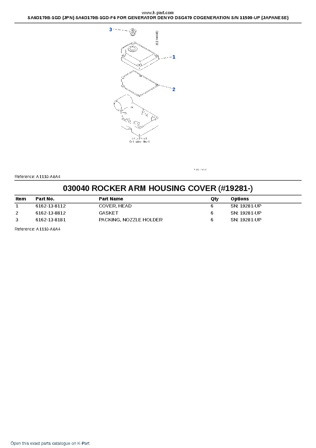 SA6D170B-1GD (JPN) SA6D170B-1GD-F6 FOR GENERATOR DENYO DSG470 COGENERATION S/N 11500-UP (JAPANESE) – sample page 6