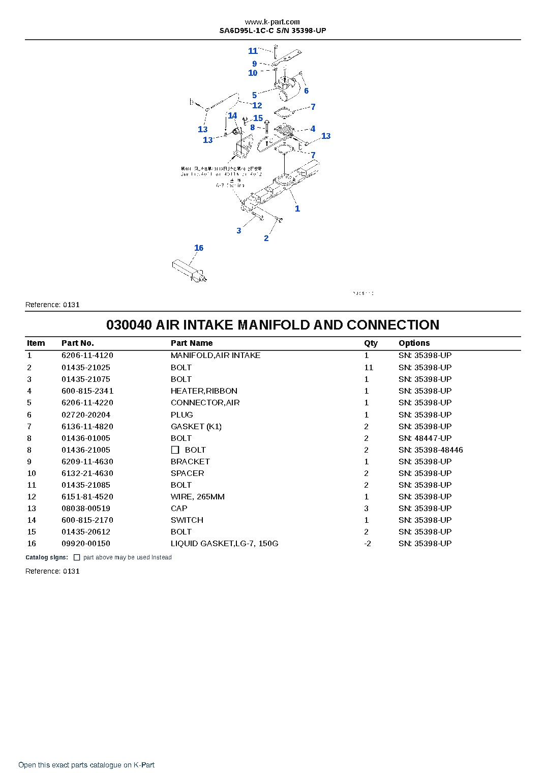 SA6D95L-1C-C S/N 35398-UP – sample page 5 SA6D95L-1C-C S/N 35398-UP – sample page 5