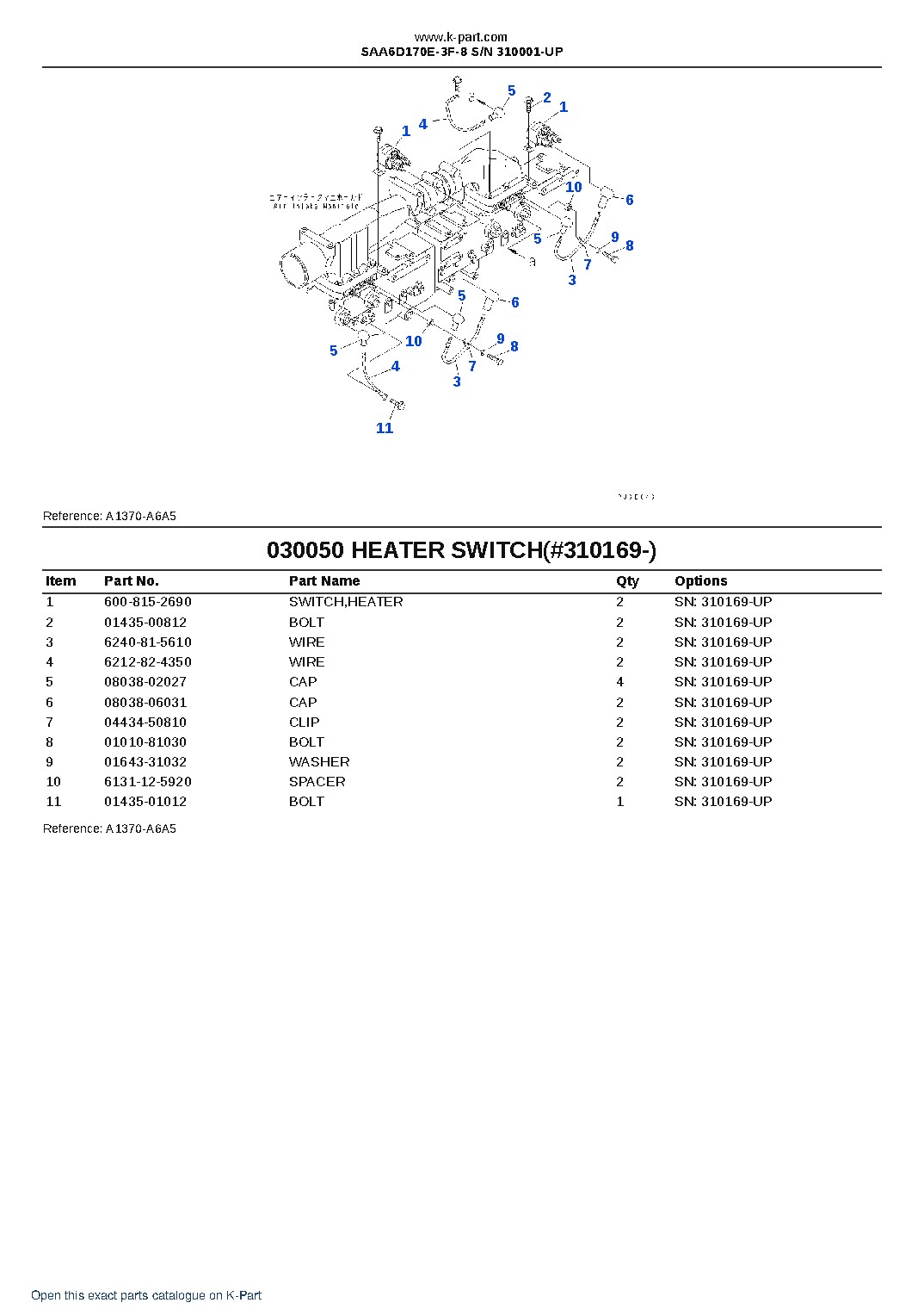 SAA6D170E-3F-8 S/N 310001-UP – sample page 7 SAA6D170E-3F-8 S/N 310001-UP – sample page 7