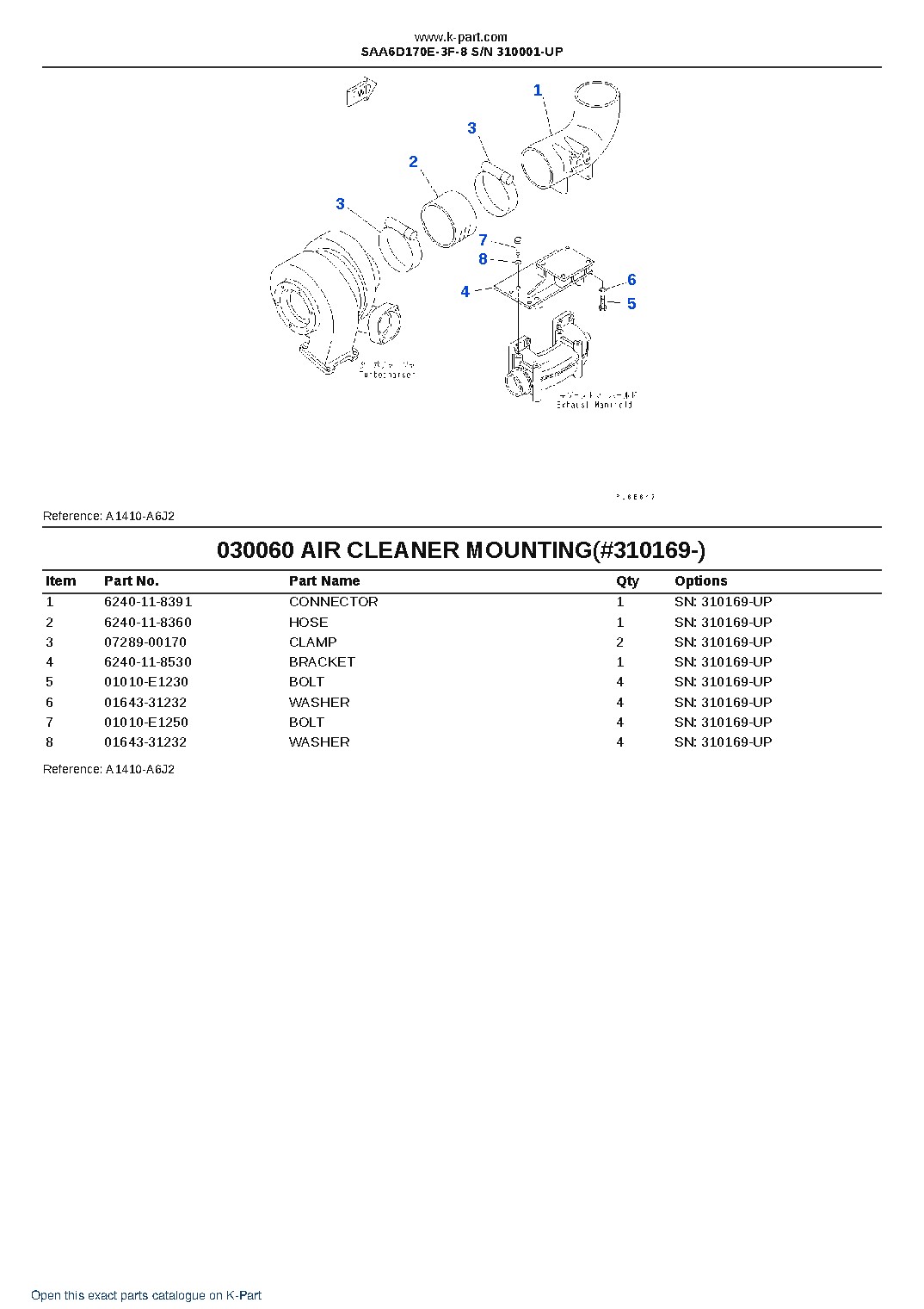 SAA6D170E-3F-8 S/N 310001-UP – sample page 8 SAA6D170E-3F-8 S/N 310001-UP – sample page 8