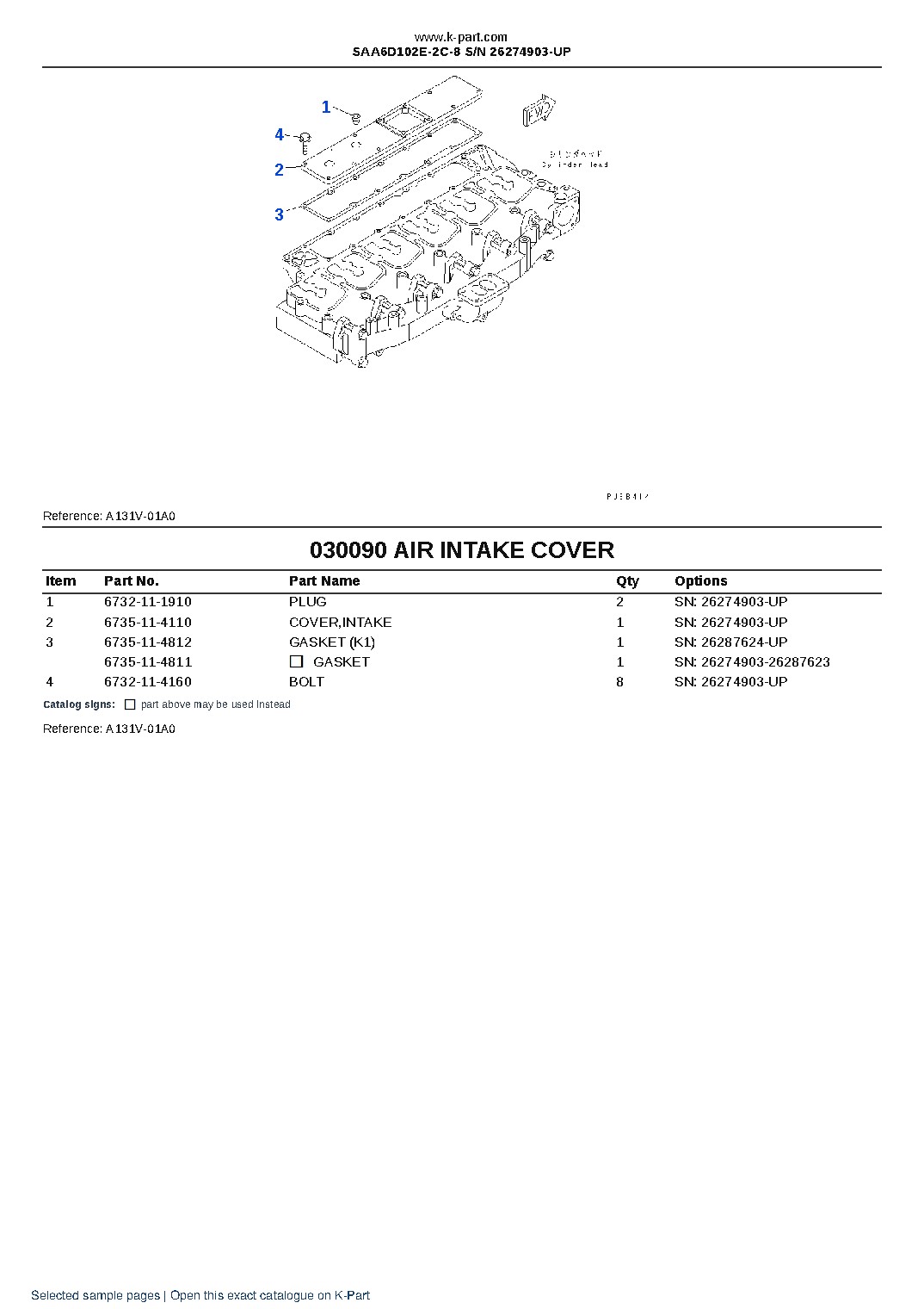SAA6D102E-2C-8 S/N 26274903-UP – sample page 8